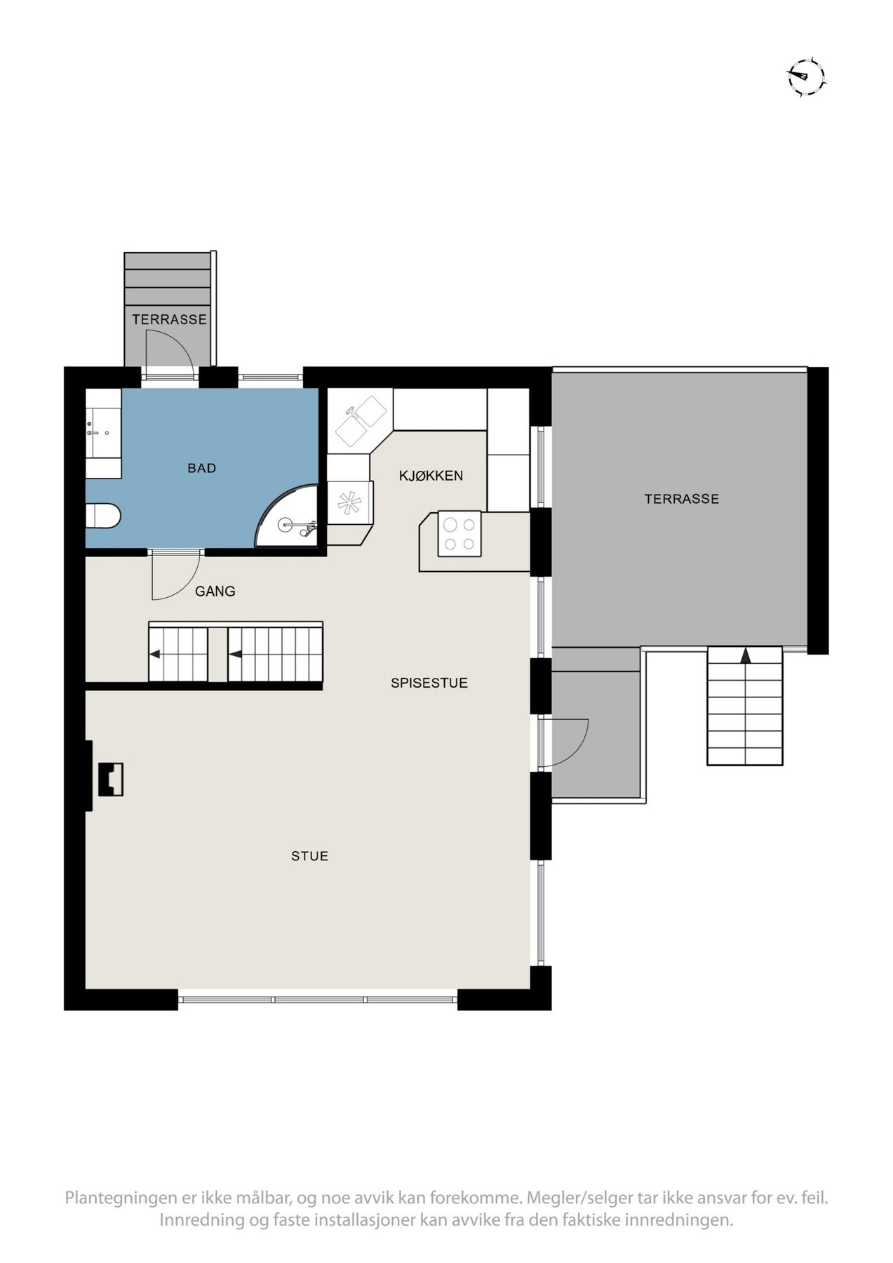 Plantegninger av hovedetasjen. Galleribilde