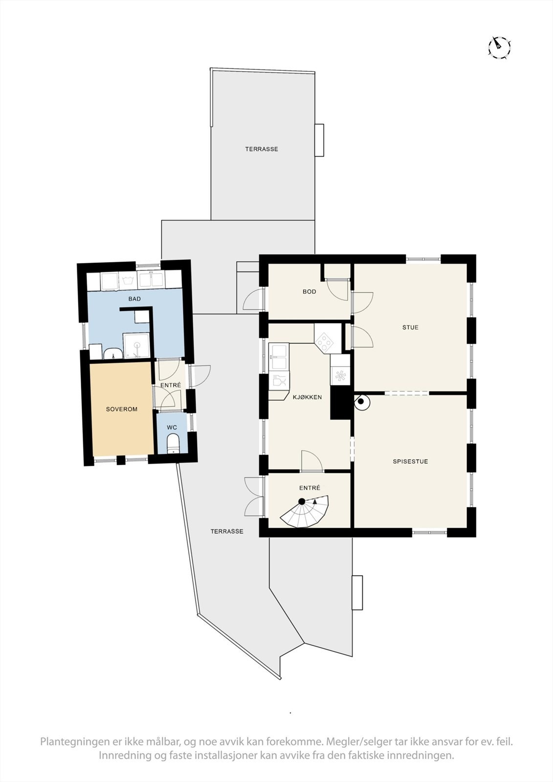Plantegning 1. etasje Galleribilde