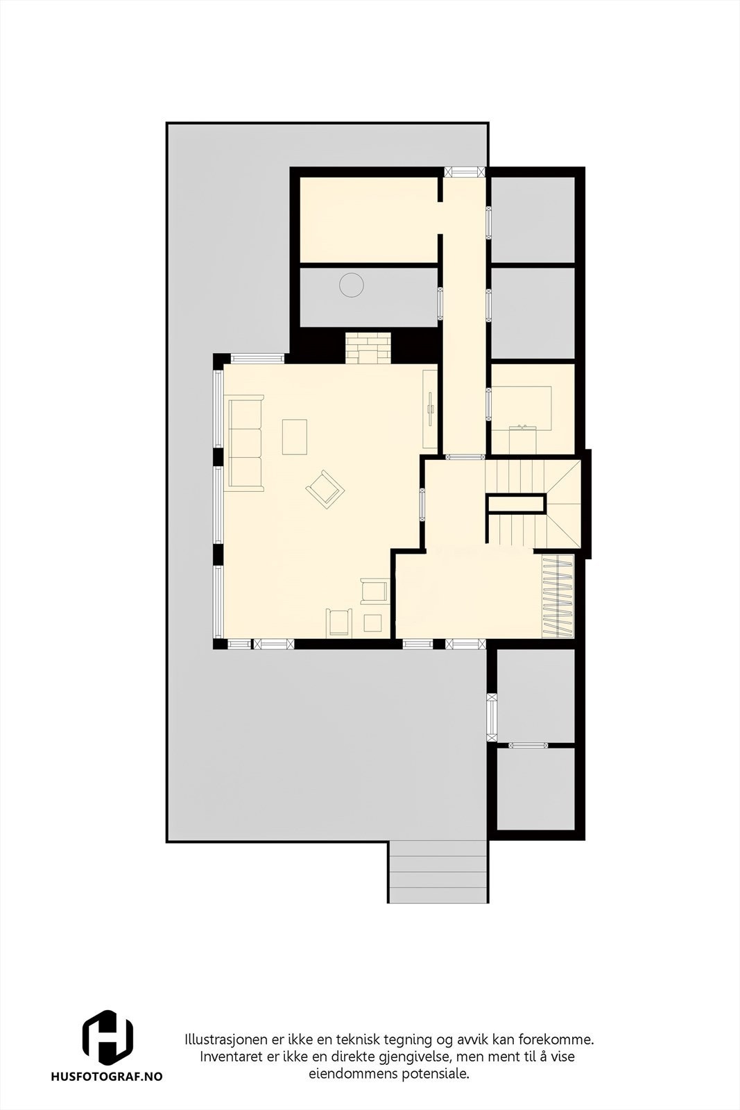 Plantegning - u. etasje Galleribilde