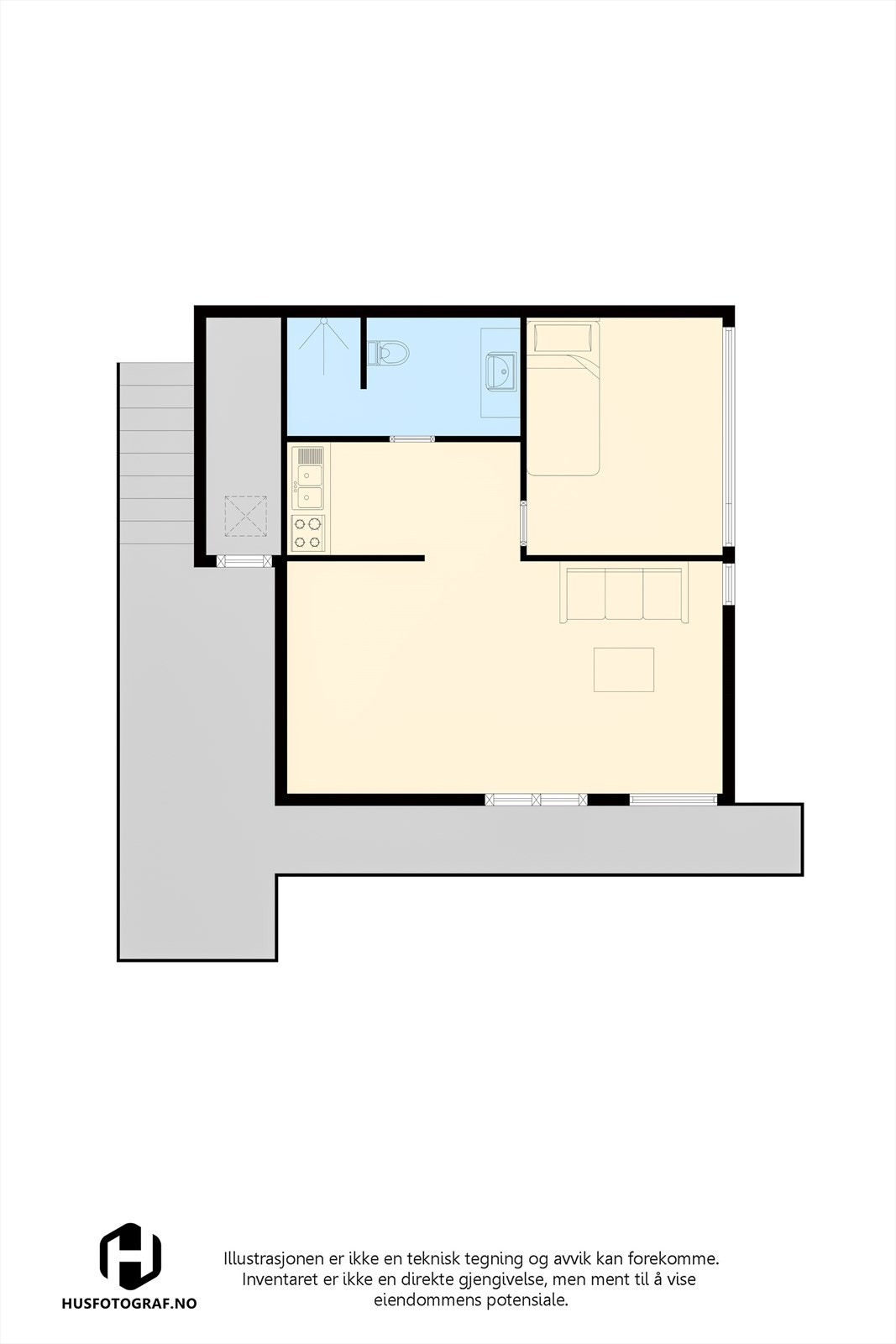 Utleid hybel/leilighet under dobbel carport Galleribilde