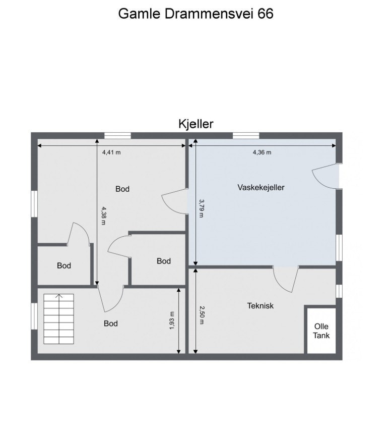 Plantegning u.etg. Galleribilde