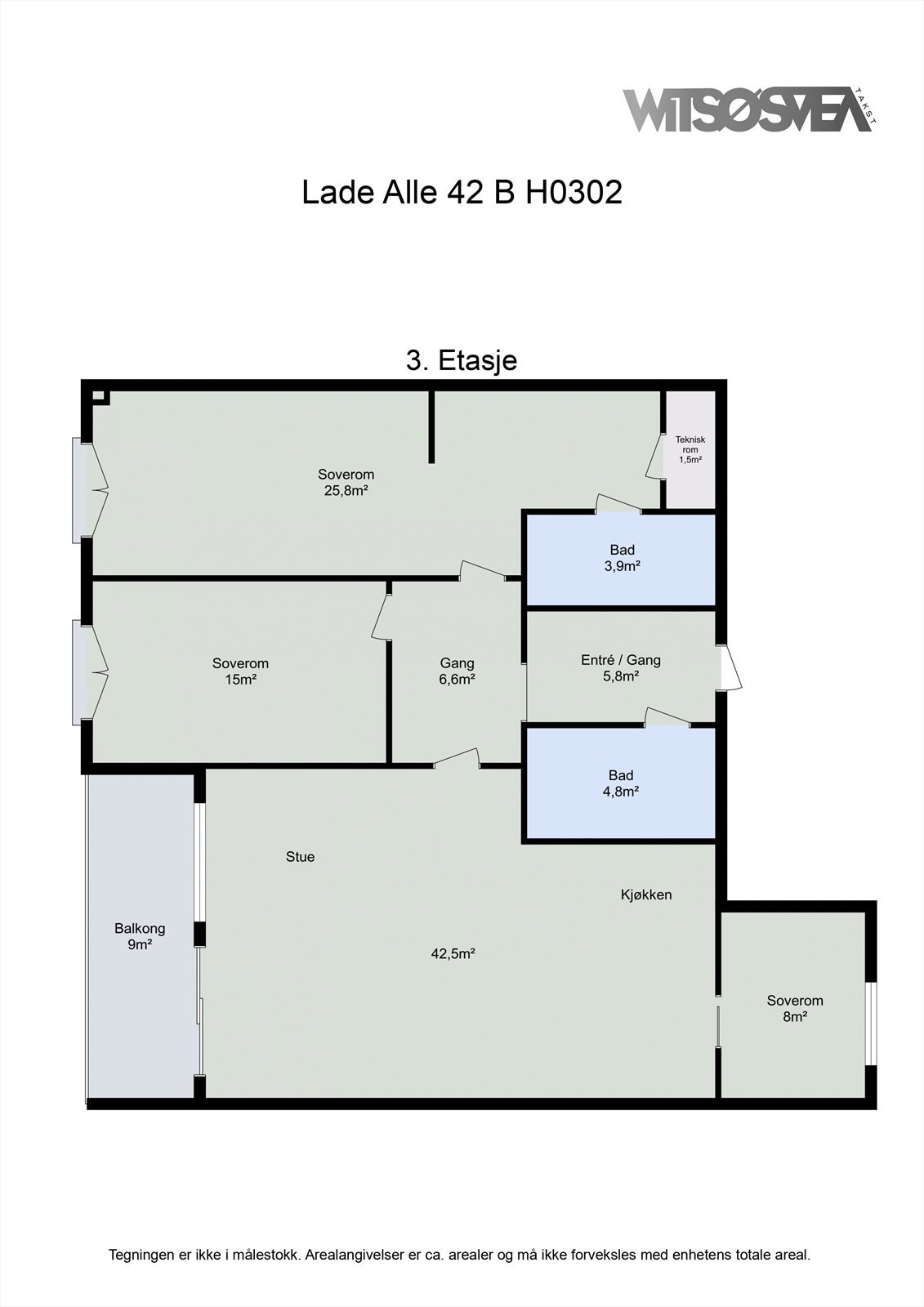 Planskisse 3. etasje Galleribilde