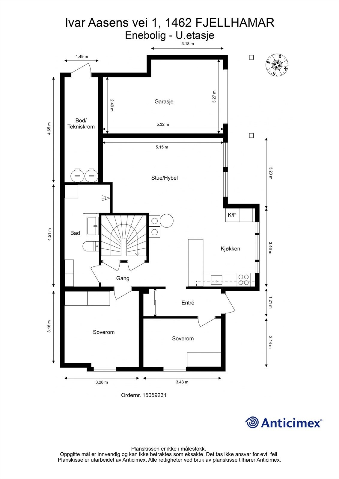 Plantegning - U. etasje Galleribilde