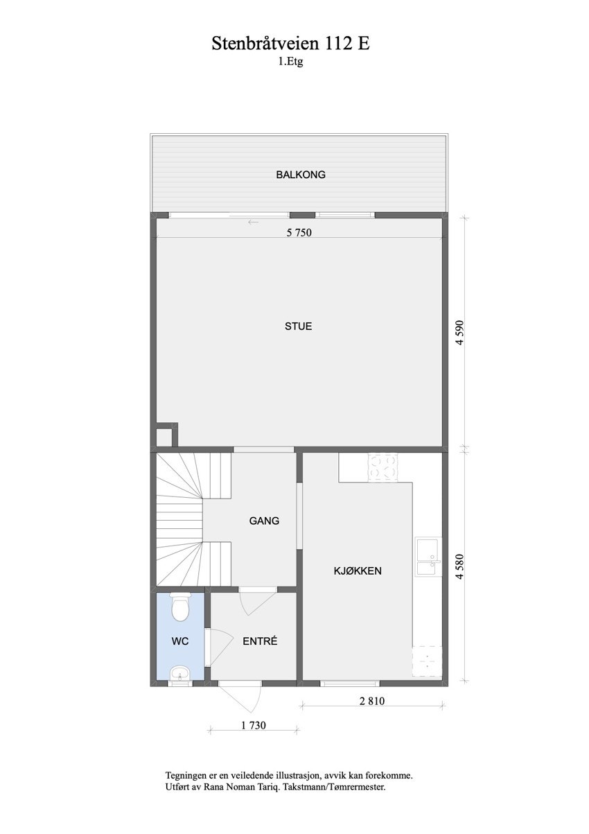 Plantegning 1. etasje Galleribilde