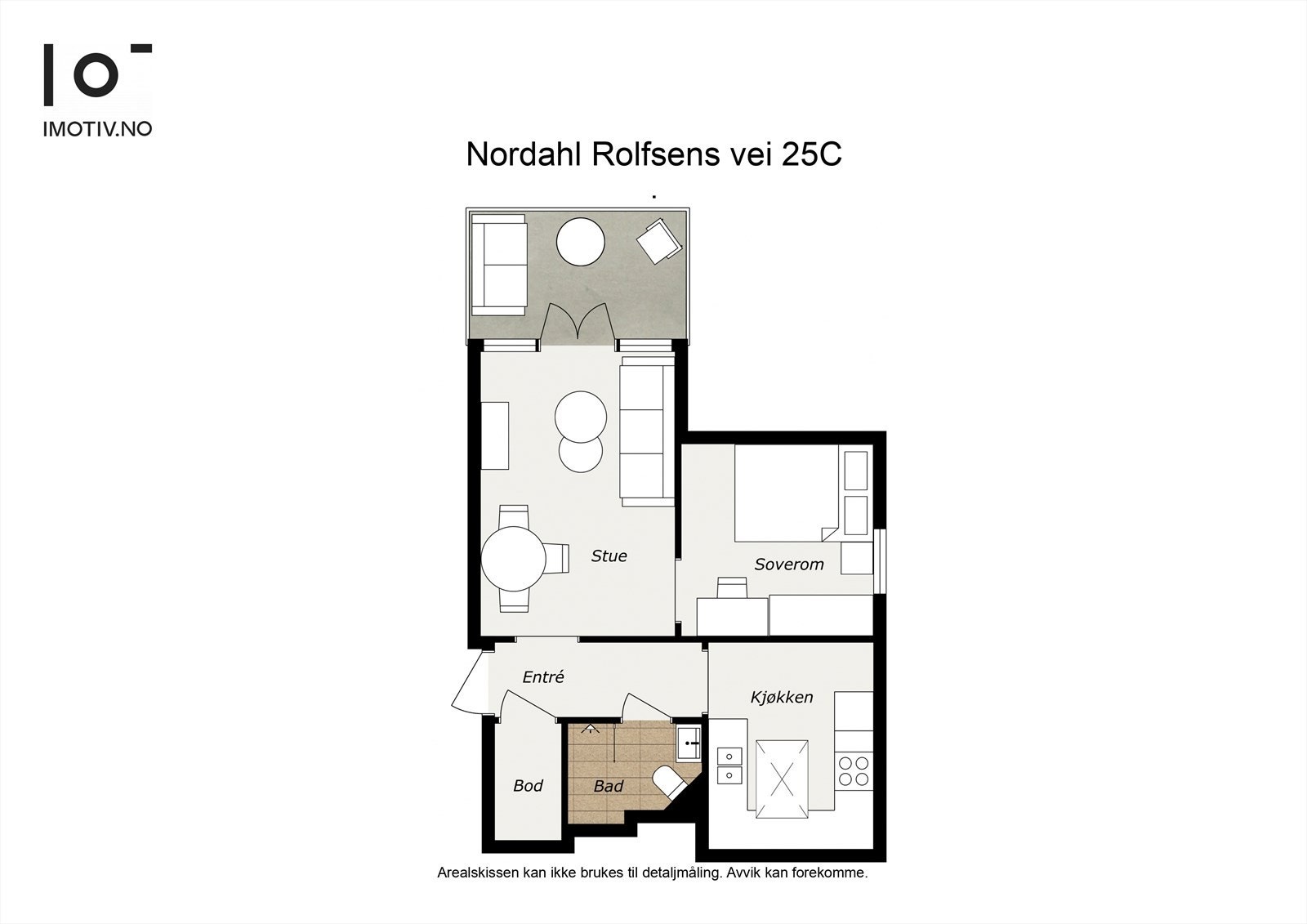 - Plantegning, i tillegg disponerer leiligheten en ekstern bod på 3,6 m² i kjeller - Galleribilde