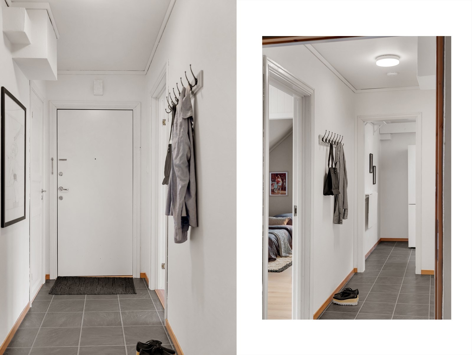 - Velkommen inn i en lys entré på 3,8 m² - Galleribilde
