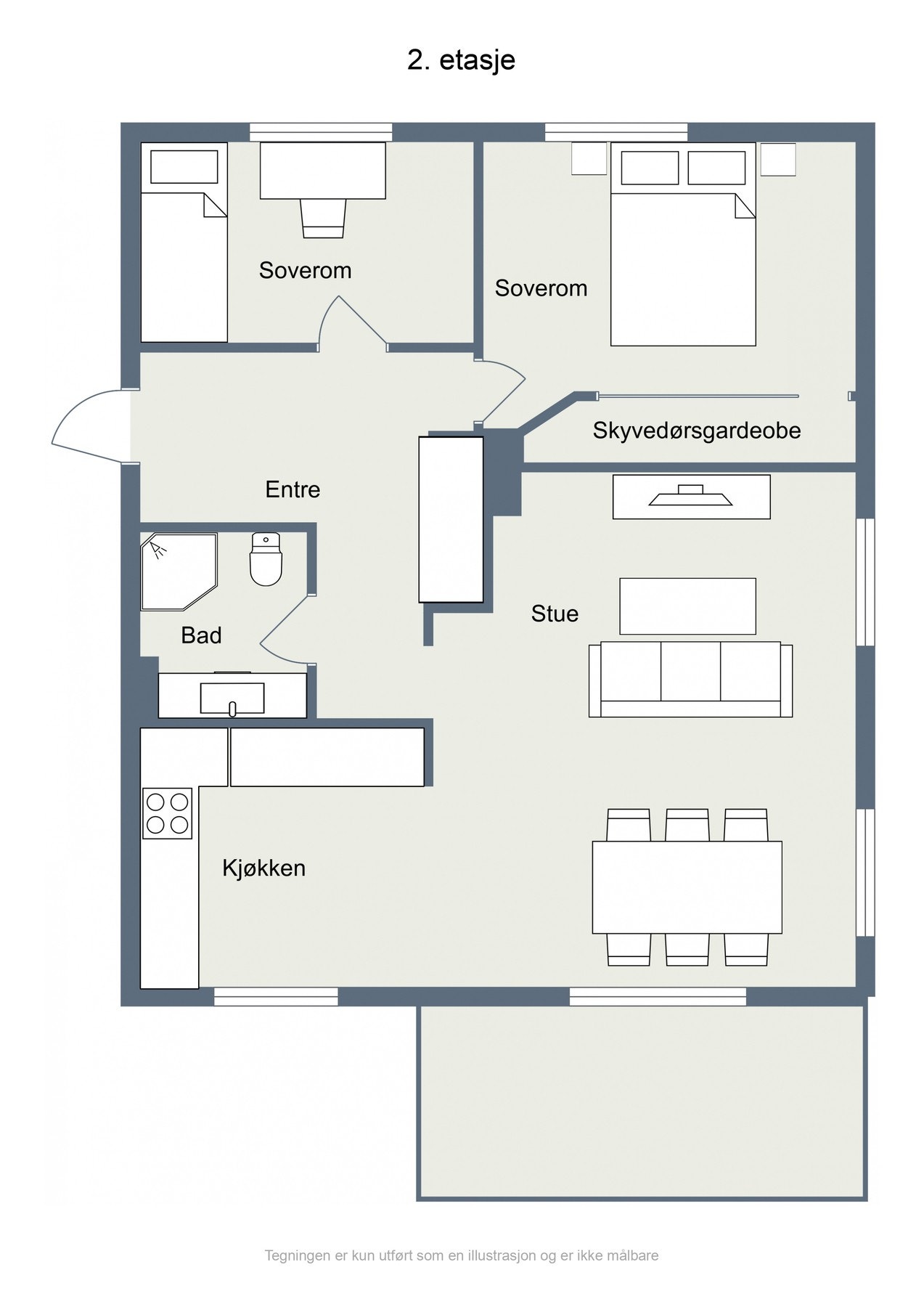 Plantegning 2. etasje Galleribilde