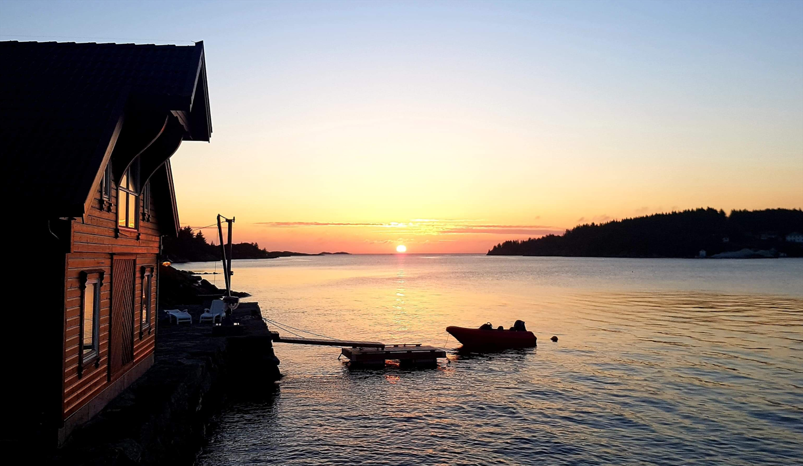 Nydelig solnedgang Galleribilde