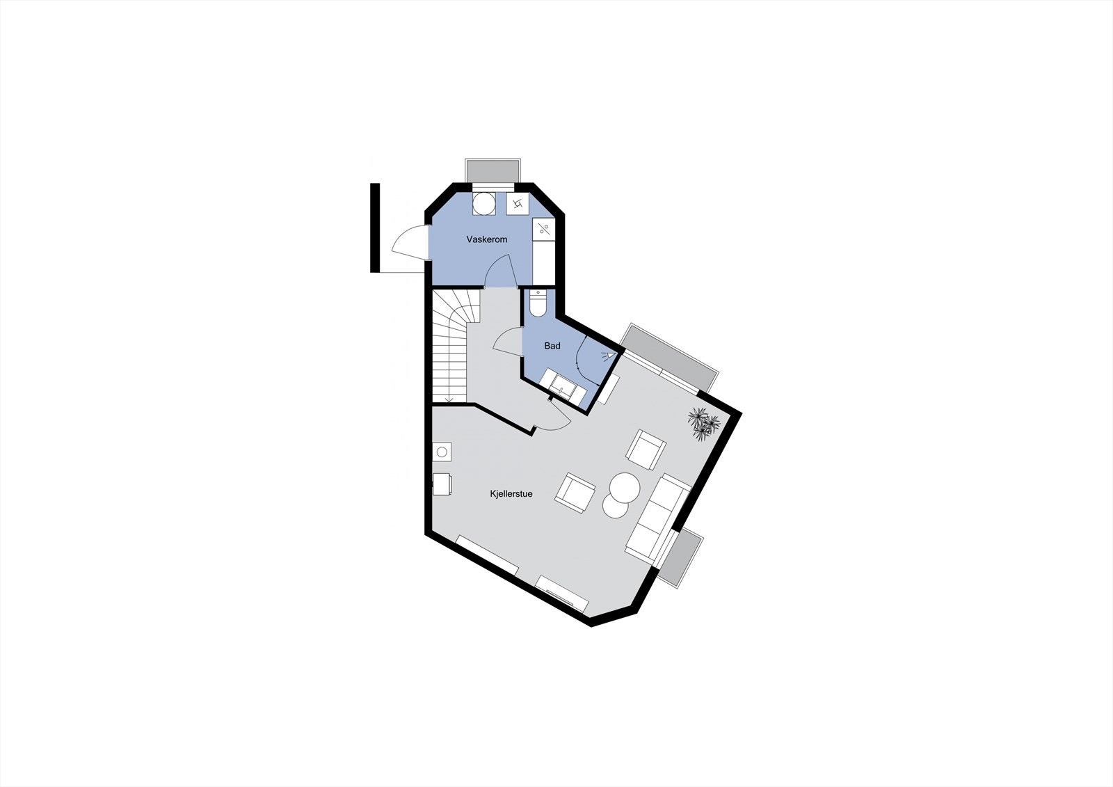 Planløsning kjeller Galleribilde