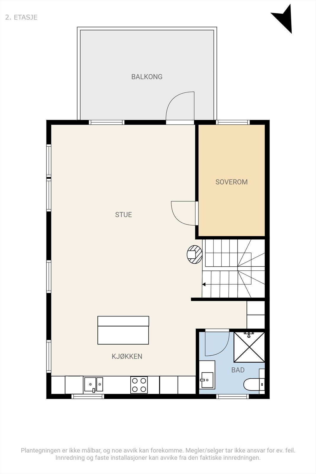 Plantegning 2. etasje Galleribilde