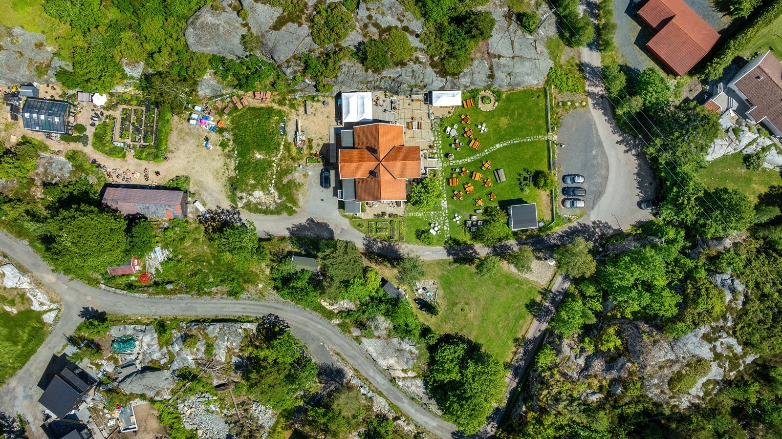 Dronebilde av eiendom Galleribilde