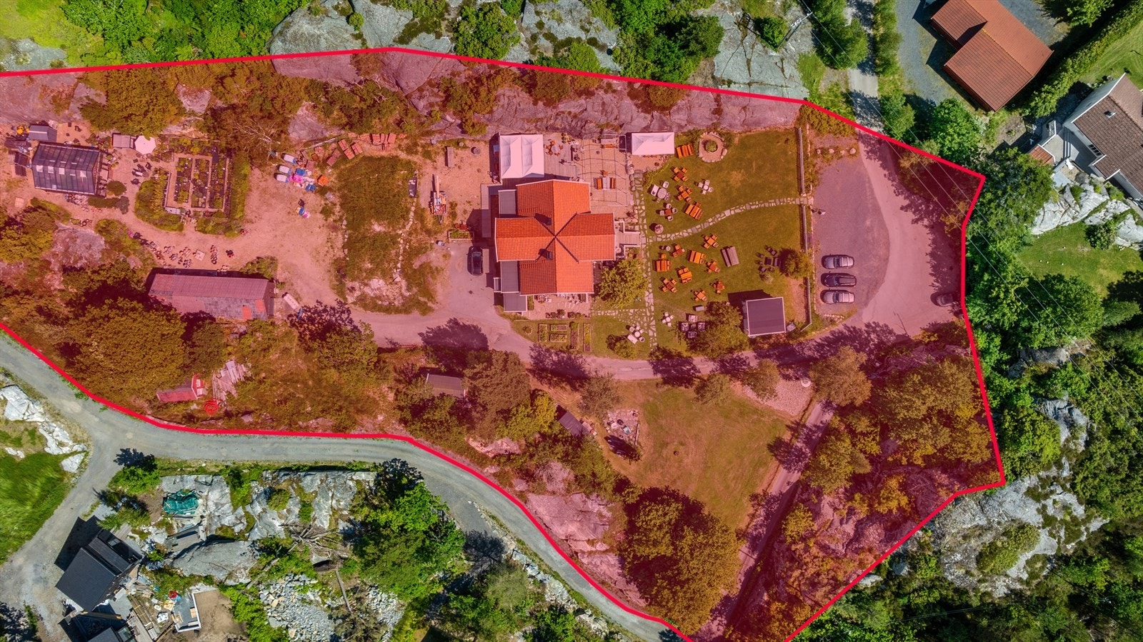 Markering av tomtegrenser - Se vedlagt dokument i salgsoppgaven for mer nøyaktig mål Galleribilde