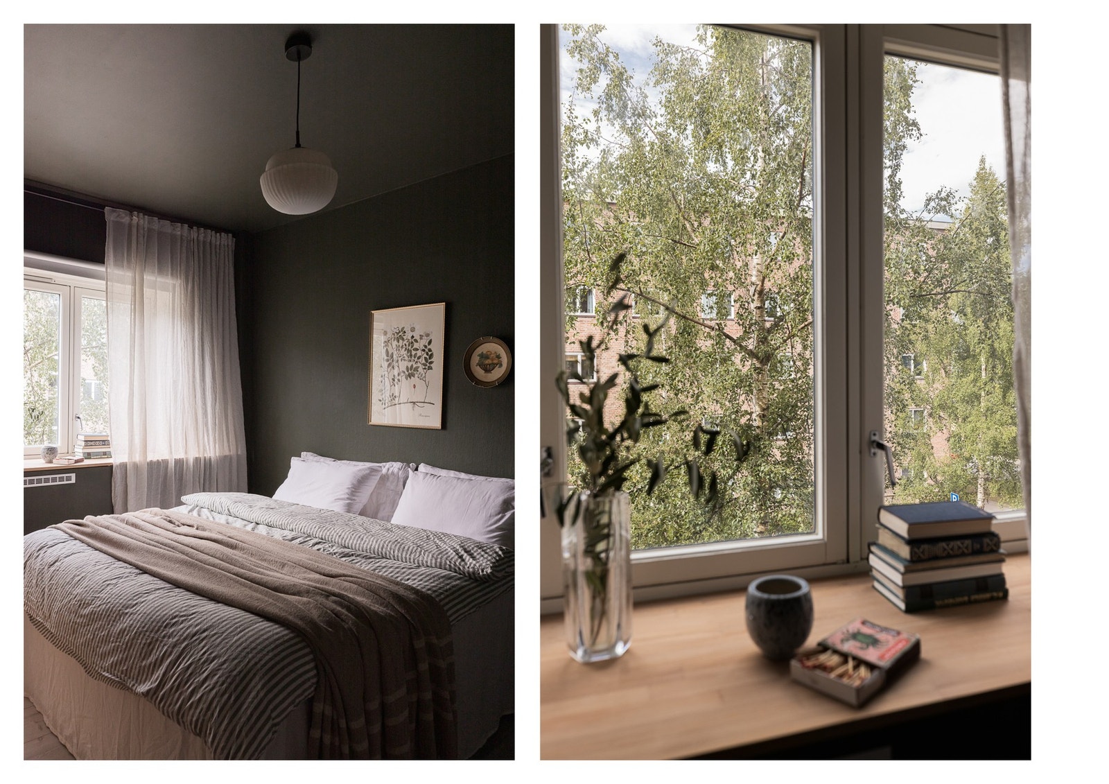 Soverommet har snekkerbygget løsning rundt radiatorene - som gir brede og lekre vindusposter. Galleribilde