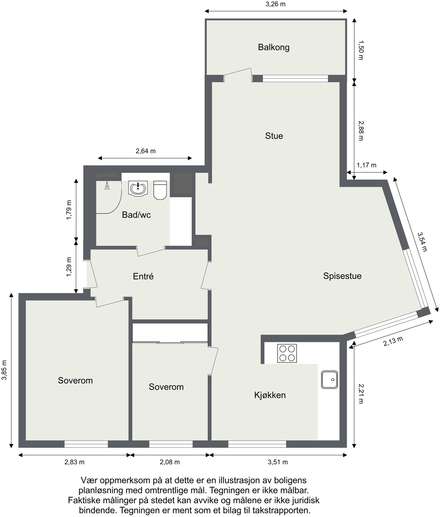 Plantegning 3. etasje Galleribilde
