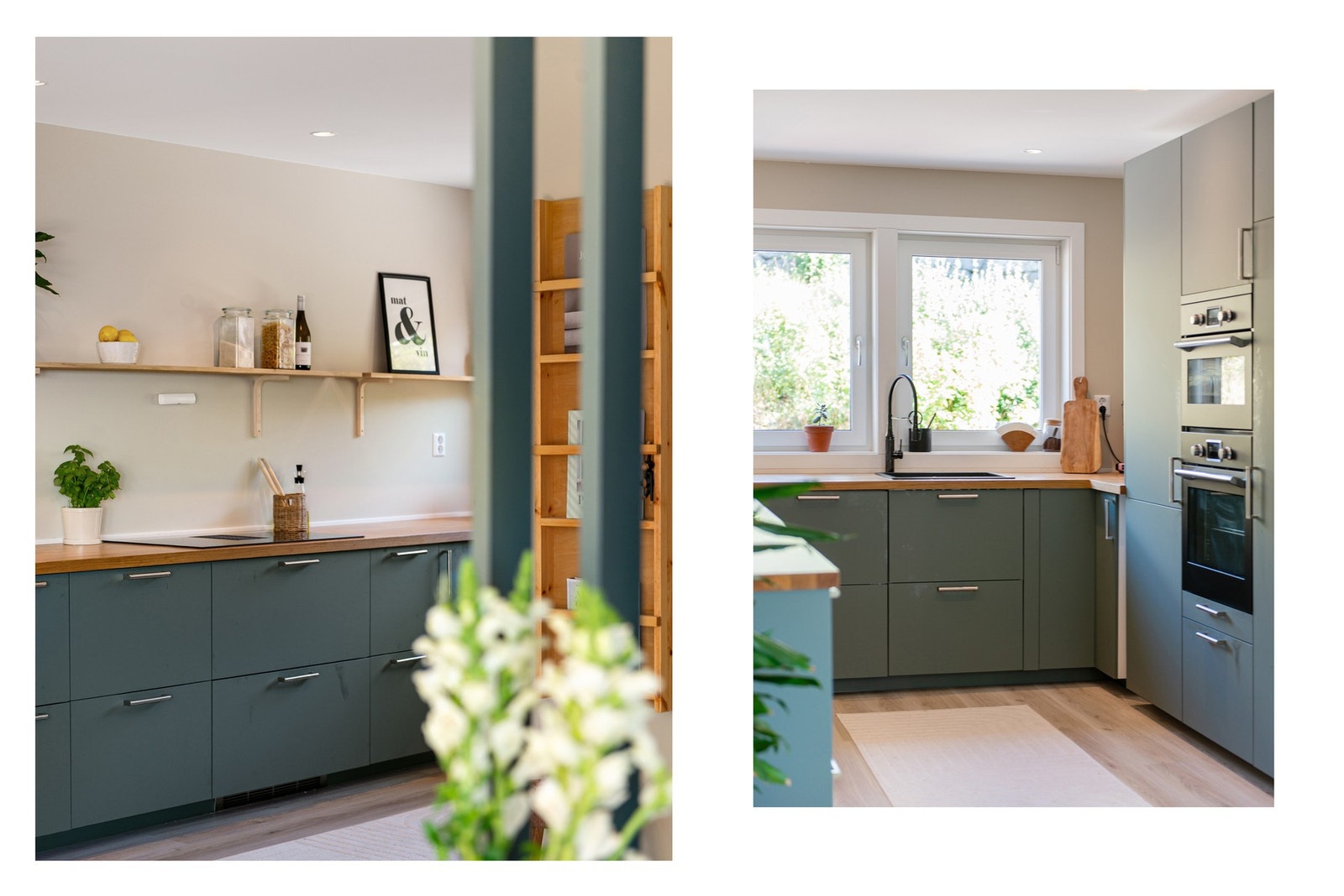 Delikat kjøkken med integrerte hvitevarer. Galleribilde