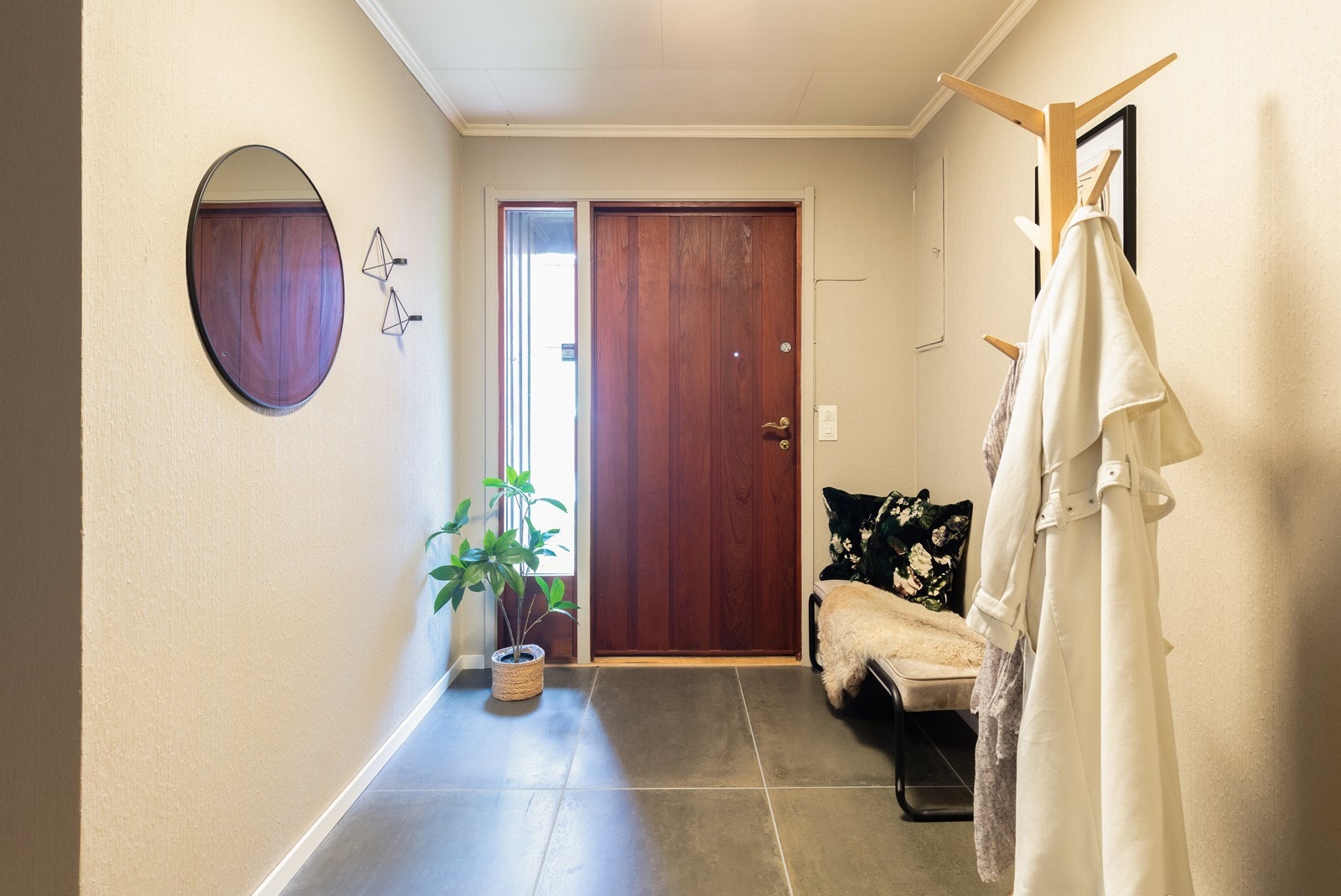 Et pent og innbydende inngangsparti. Galleribilde