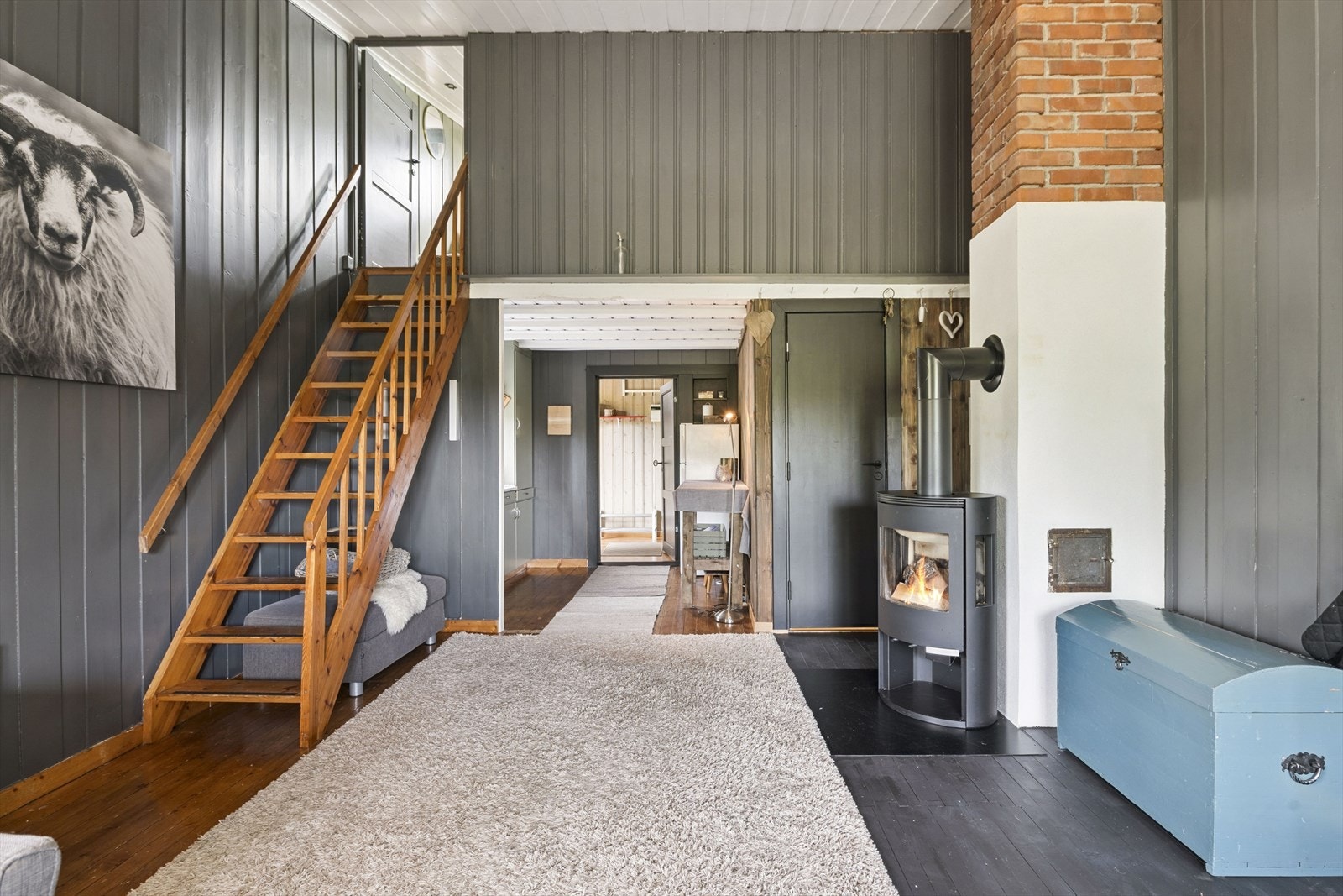 Trapp fra stuen opp til loftsrommet Galleribilde