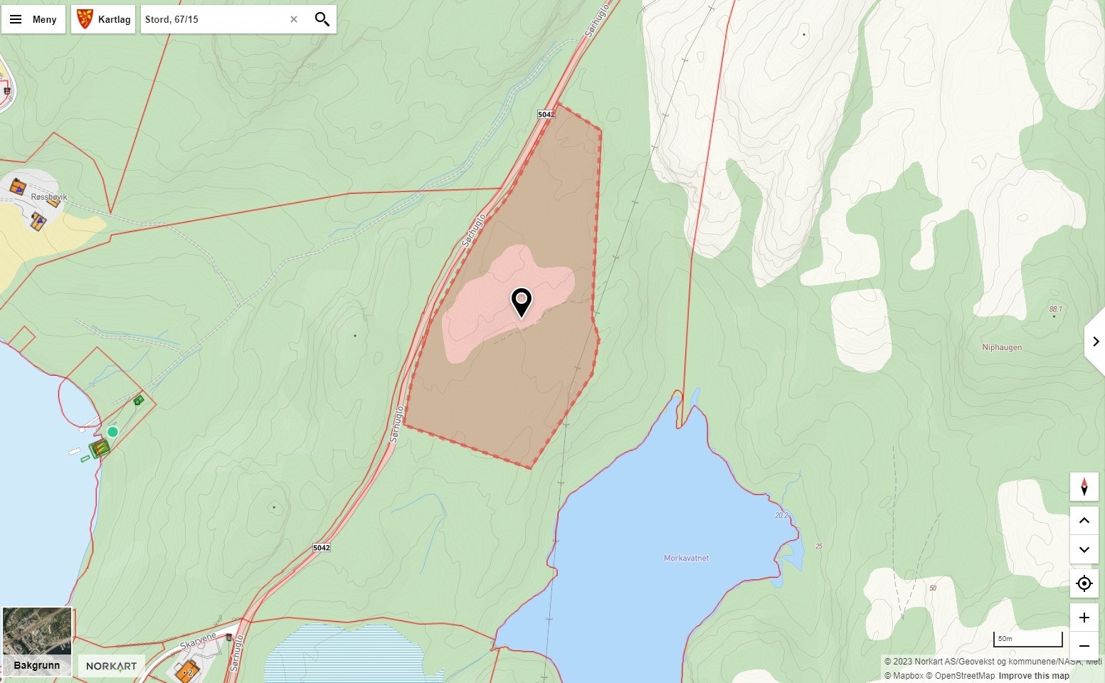 Tomten er på hele 22 084 m² og er avsatt til fritidsbebyggelse. Galleribilde