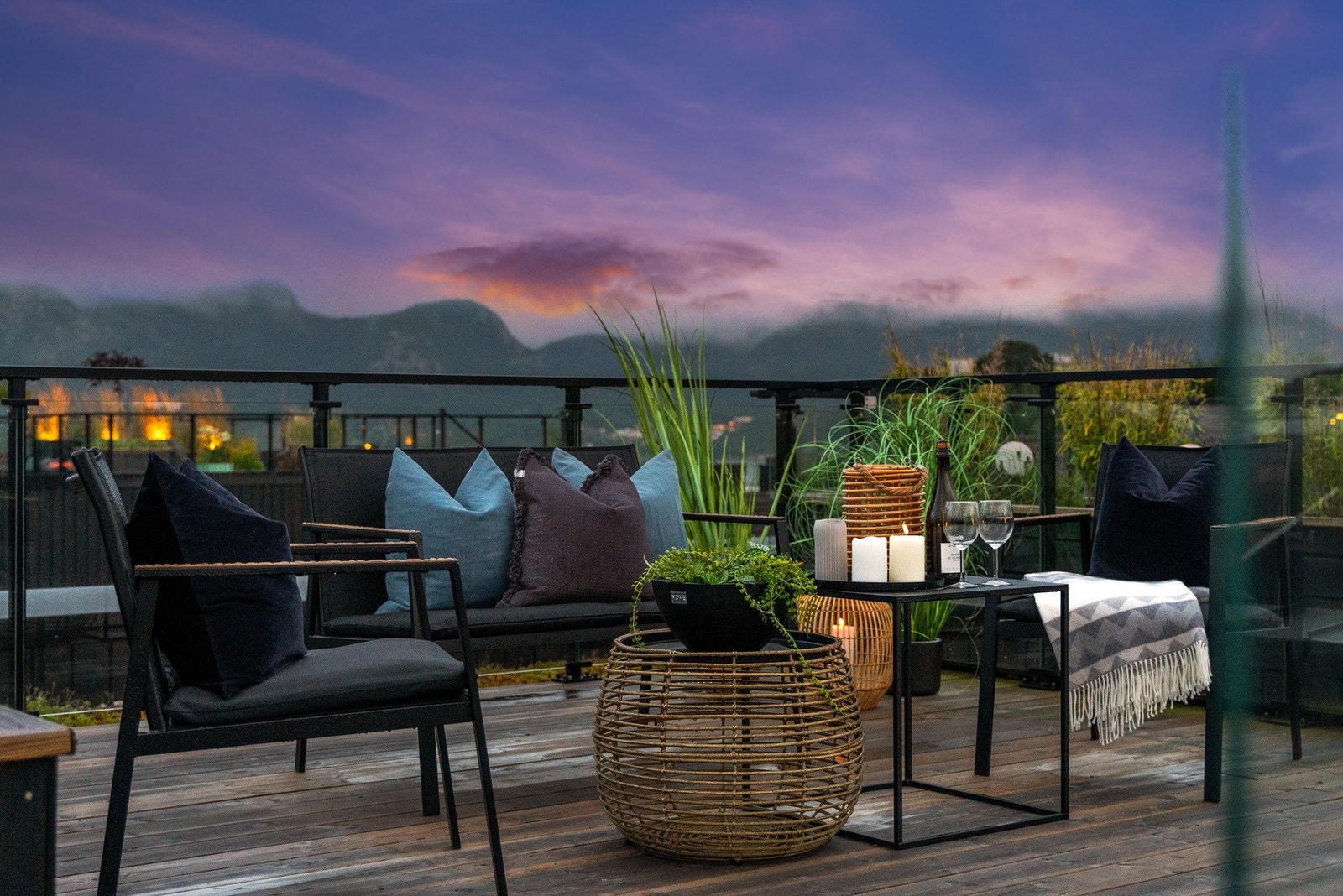 Kveldsbilde | Takterrasse Galleribilde