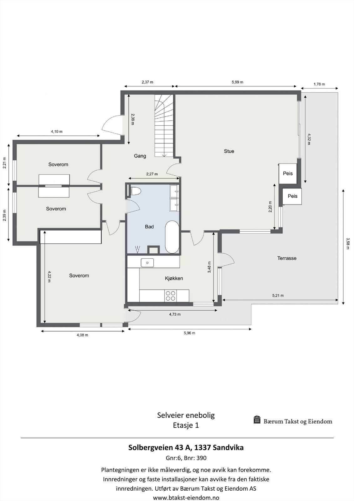 Planskisse 1. etg Galleribilde