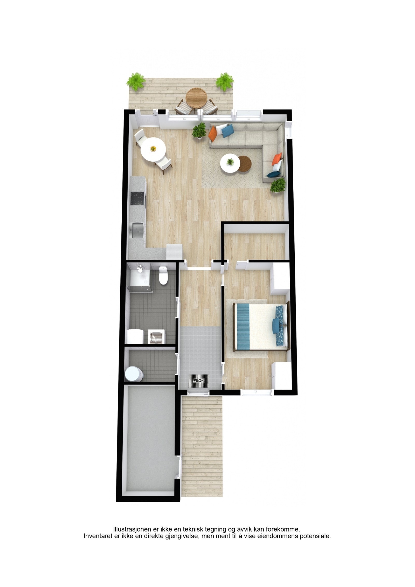 Plantegning 3D Galleribilde