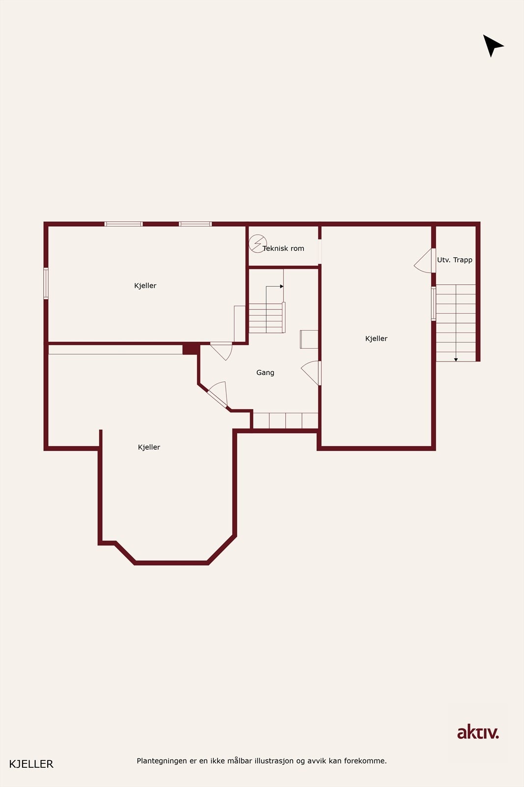 Plantegning kjeller Galleribilde
