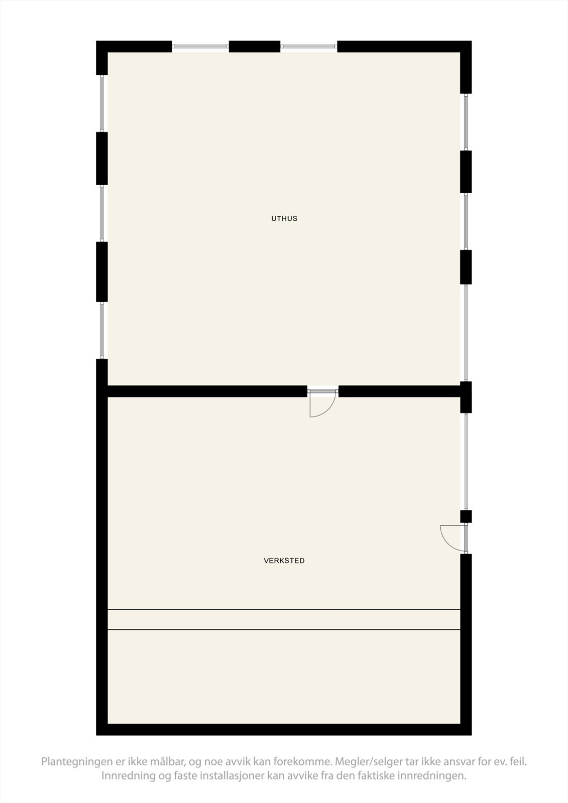 Plantegning uthus. Galleribilde