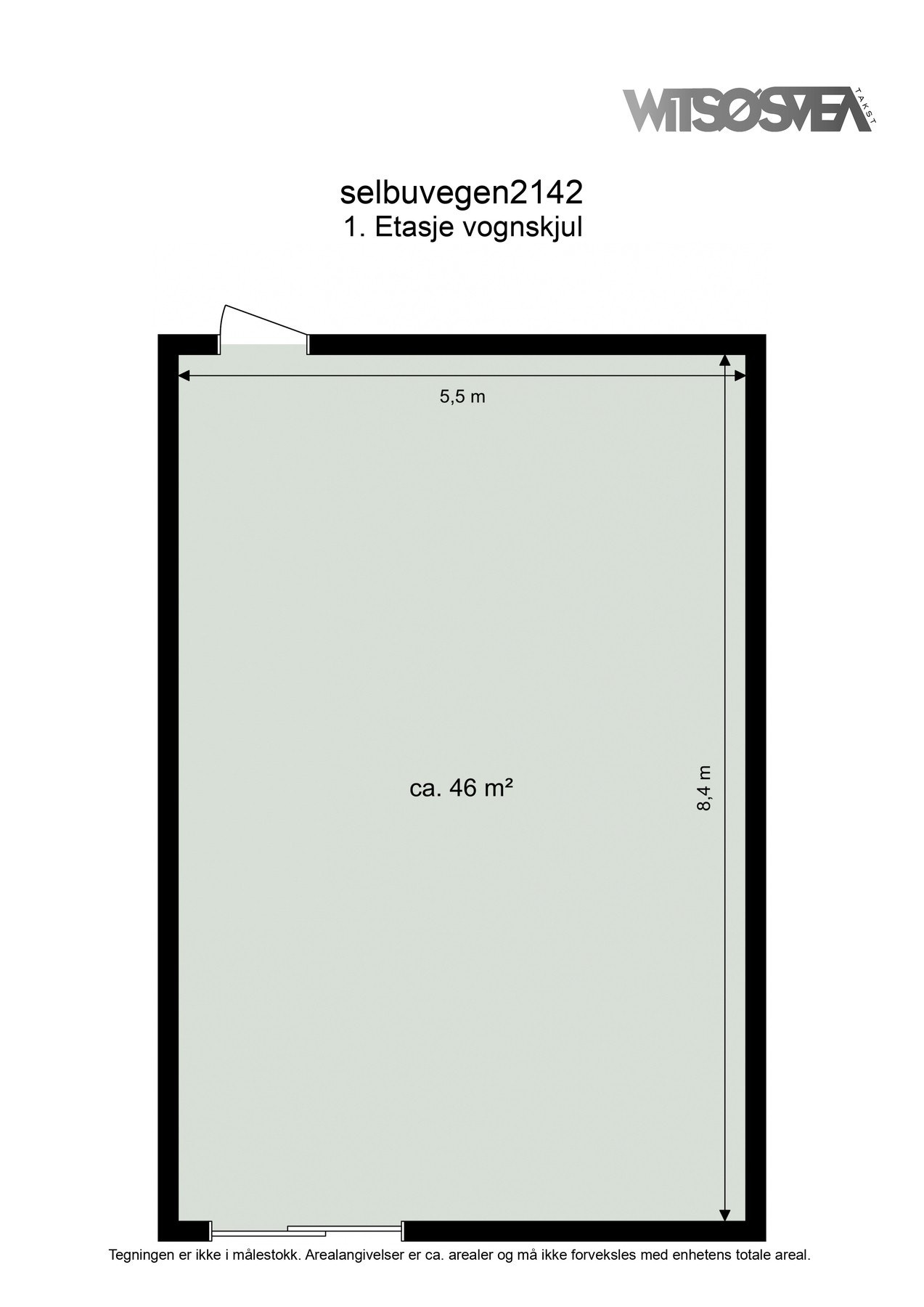 Plantegning 1. etasje - Vognskjul Galleribilde