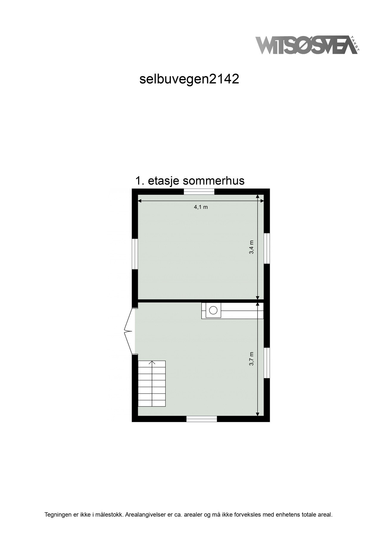 Plantegning 1. etasje - Sommerhus Galleribilde