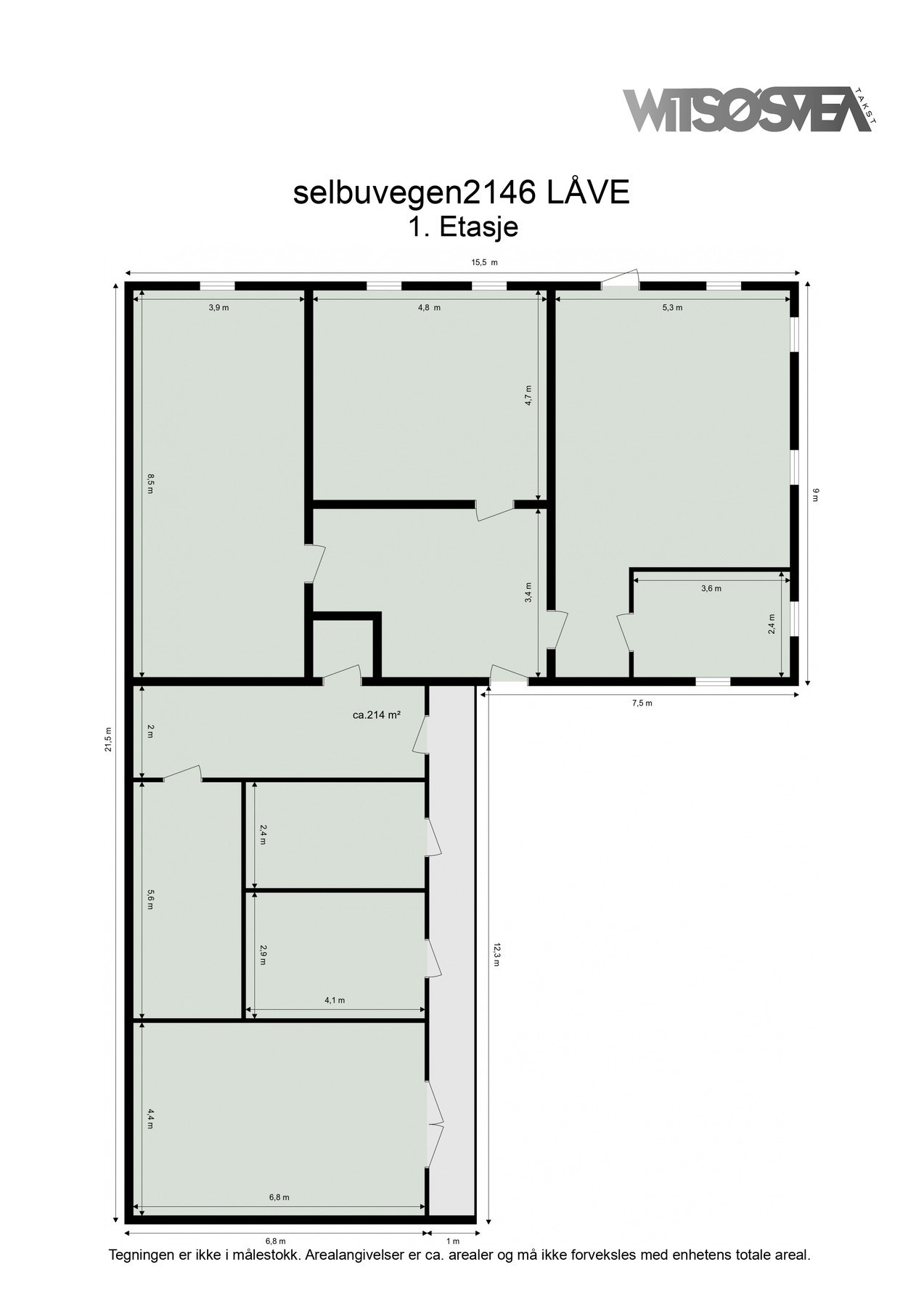 Plantegning 1. etasje - Låve Galleribilde