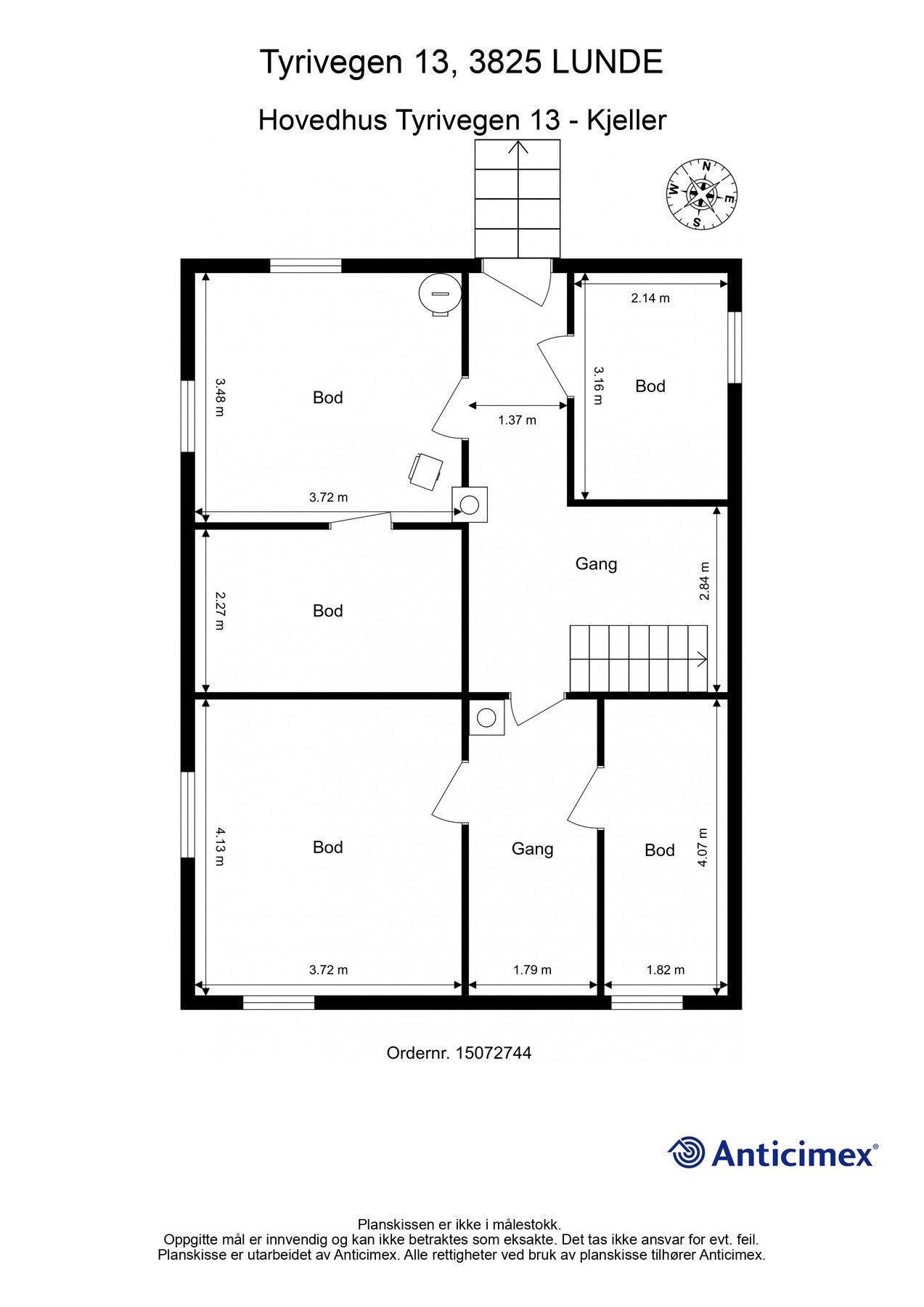Boligen består av 3 etasjer + kjeller. Galleribilde