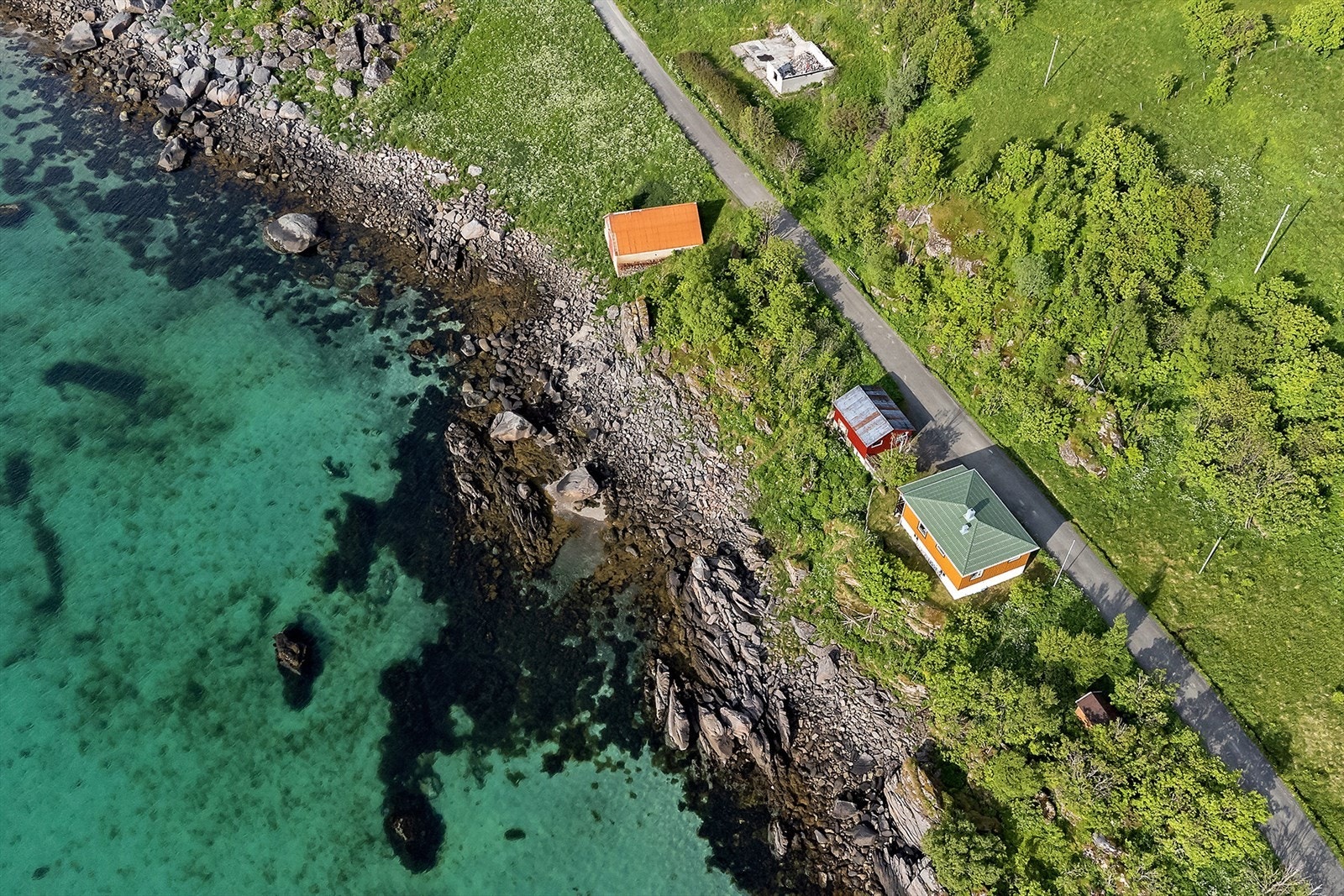 Eiendommen sett ovenfra Galleribilde