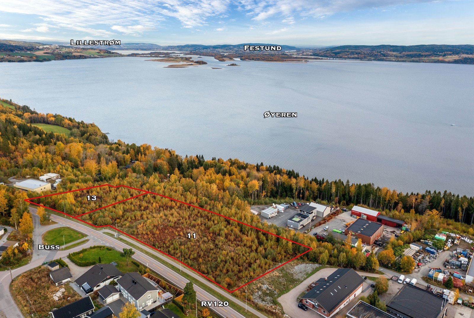 Eiendommen er på totalt 17 009 kvm og har et stort potensial for videre utvikling! Galleribilde