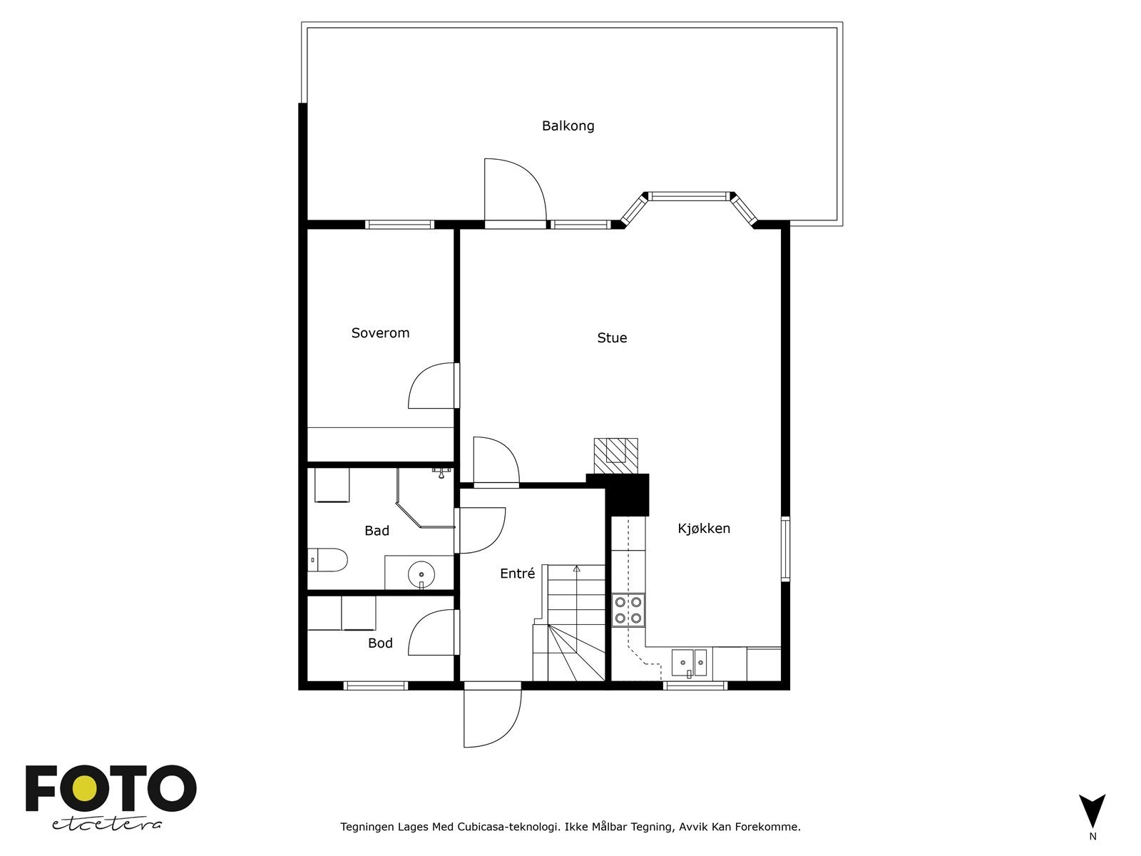 1. etasje - Planløsning - Ikke målbar Galleribilde