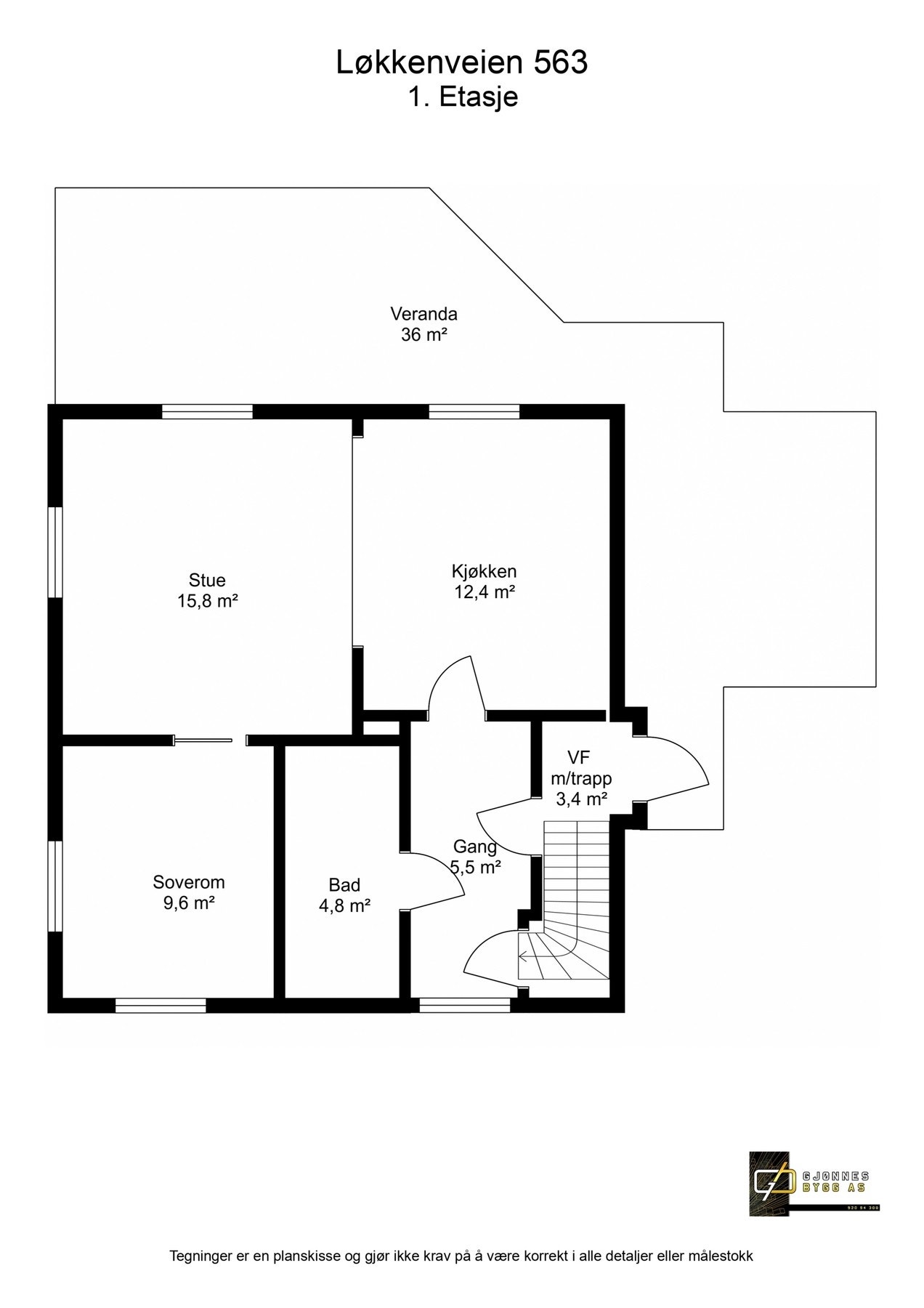 Plantegning - 1. etasje. Galleribilde