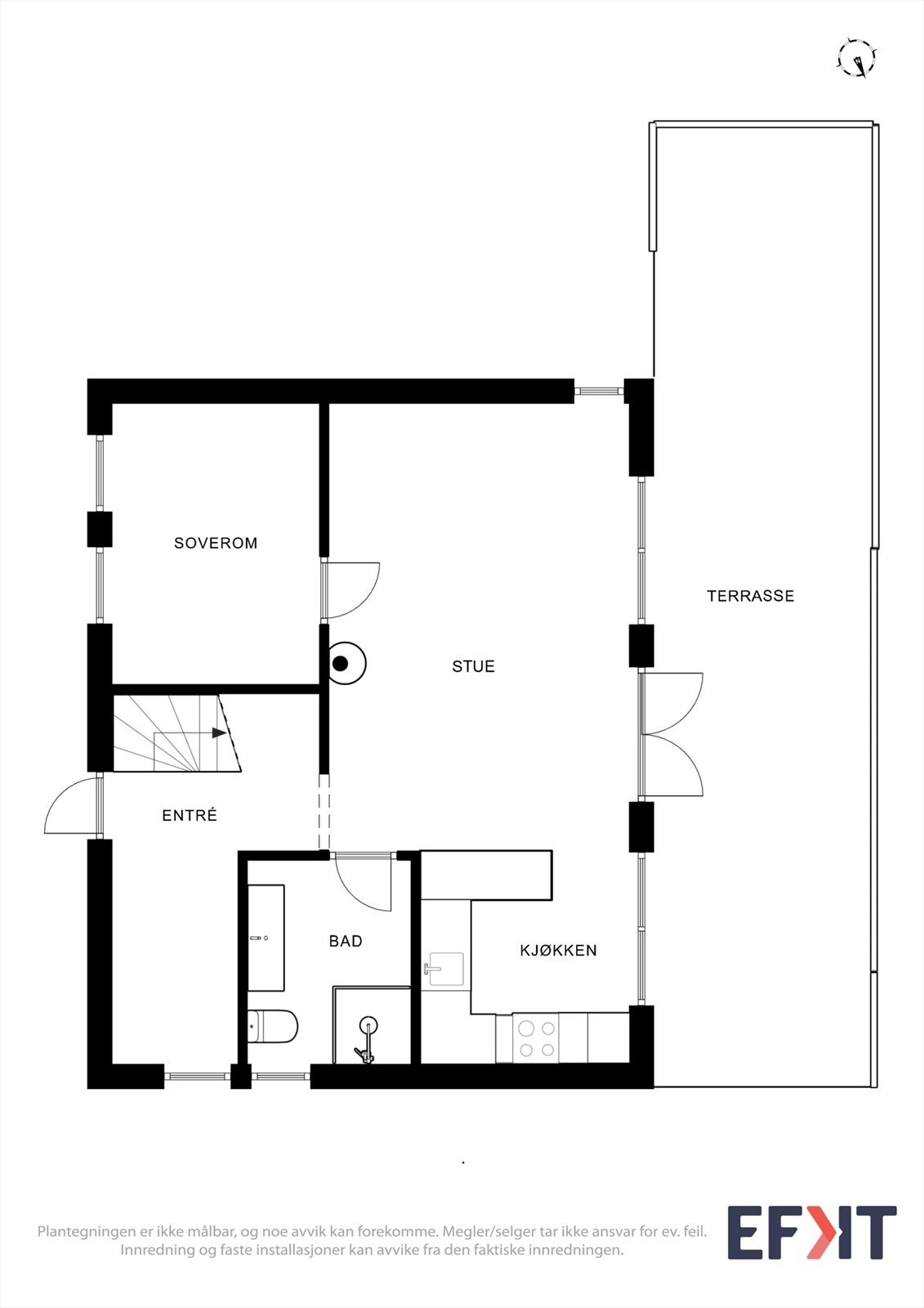Plantegning hovedeetasje. Galleribilde