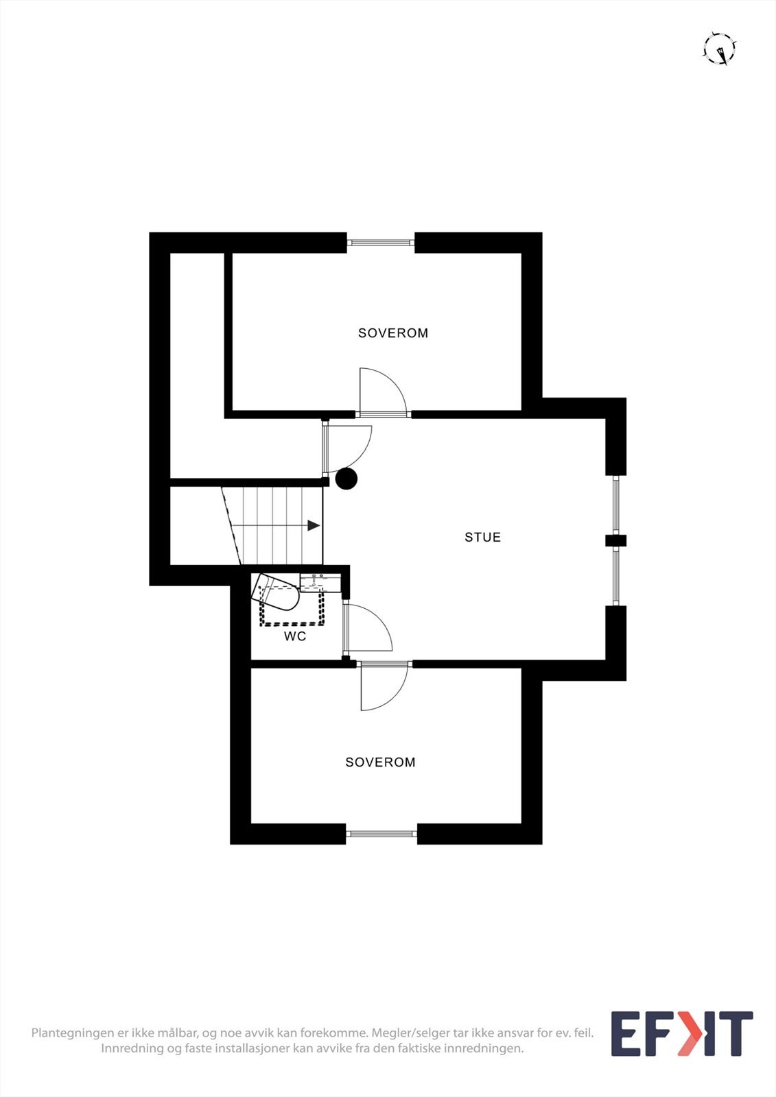 Plantegning loftsetasje. Galleribilde