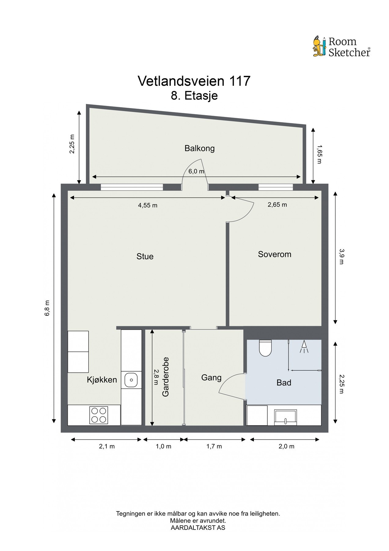 Planskisse. Svært effektiv planløsning. Galleribilde