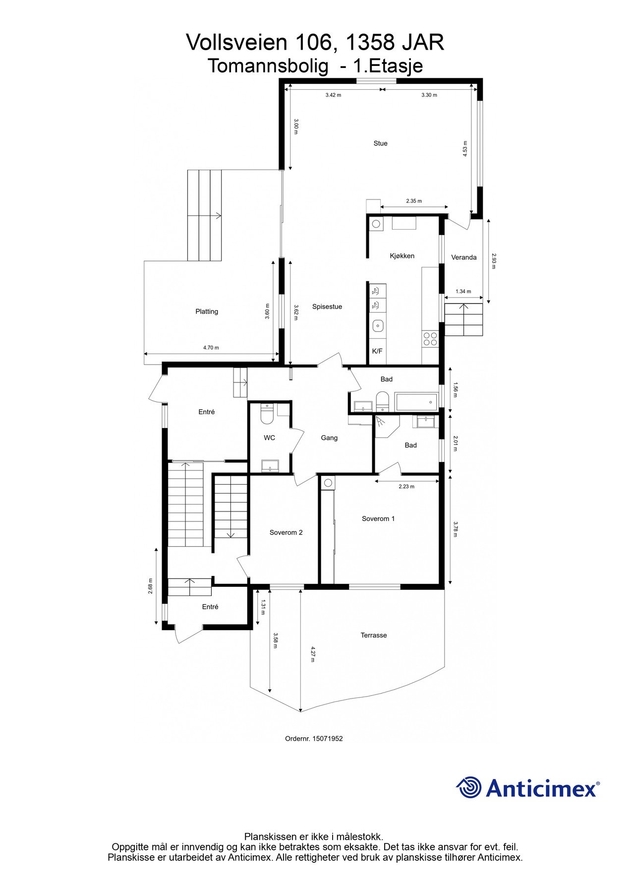 Plantegning 1. etasje. Galleribilde