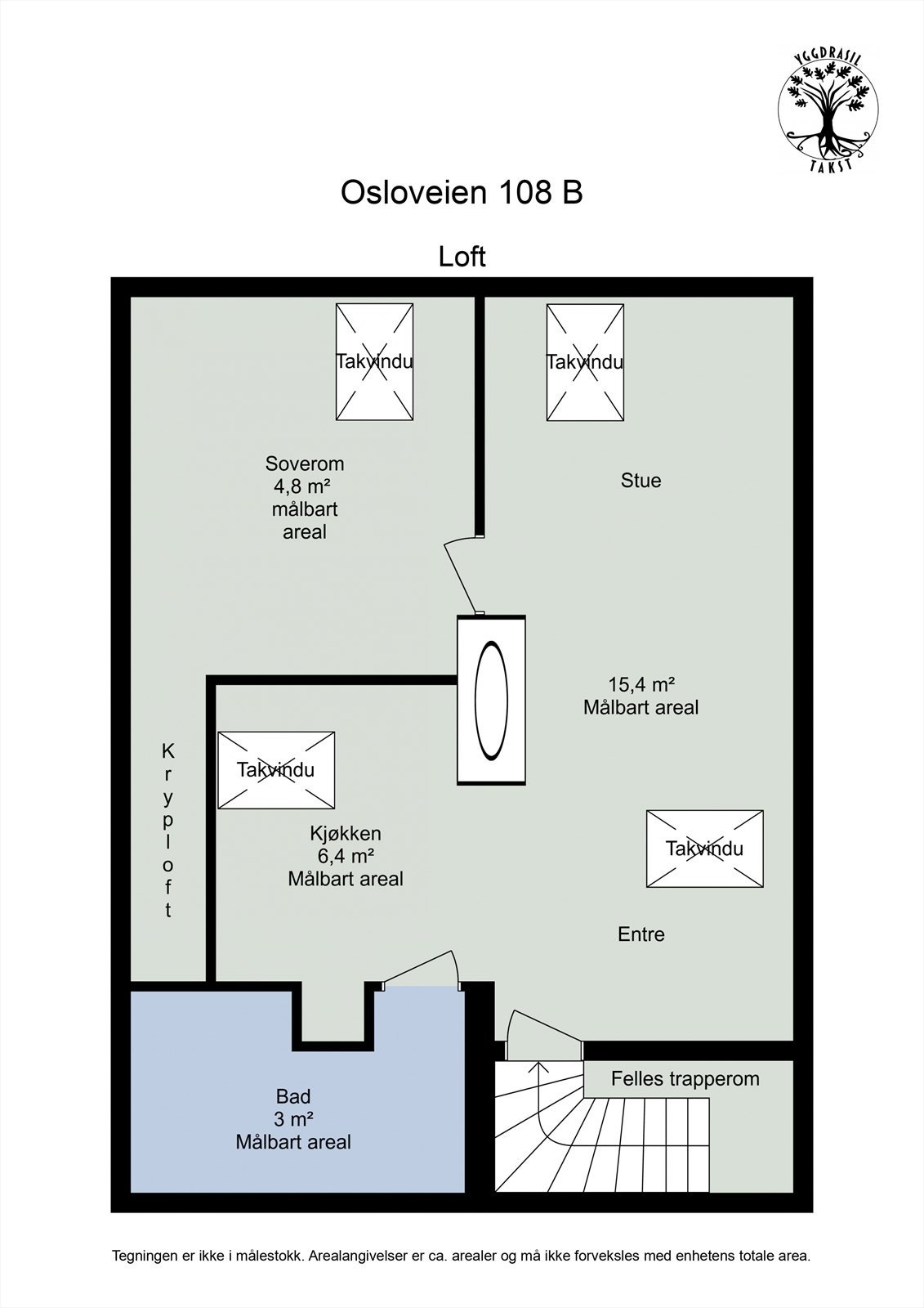 Planskisse loft Galleribilde