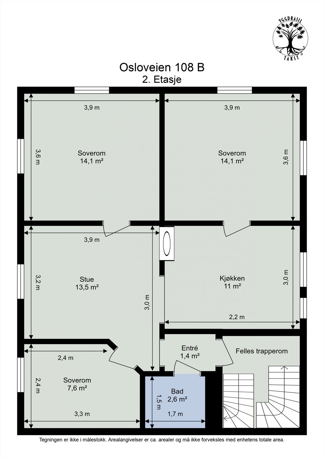 Planskisse 2. etasje Galleribilde