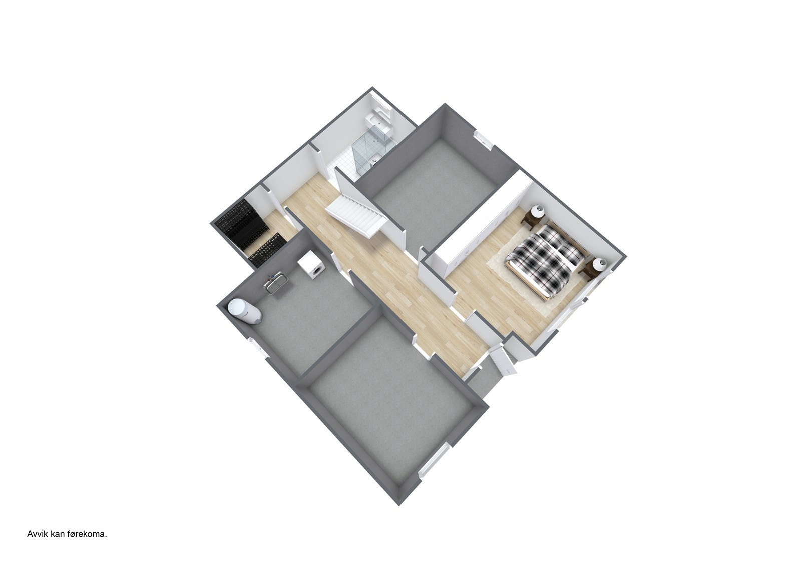 Planteikning 3D - u. etasje. Galleribilde