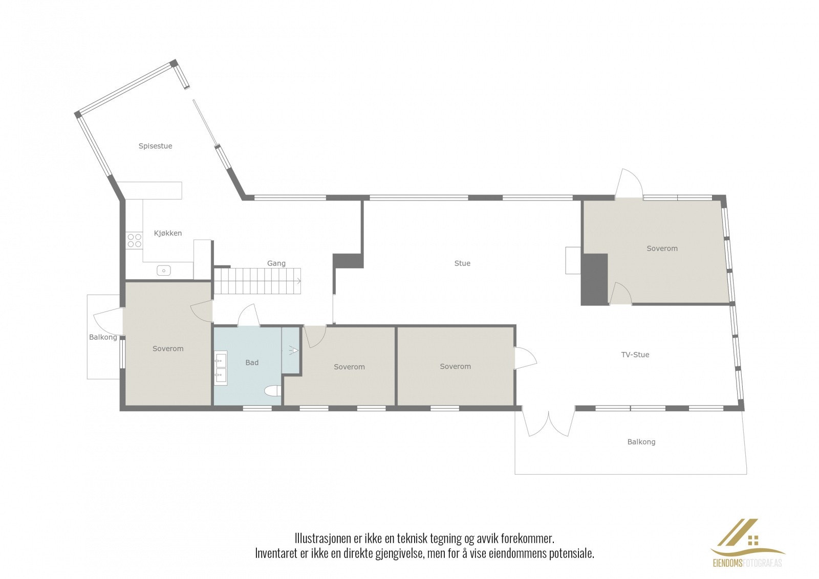 Planløsning 1. etasje. Galleribilde