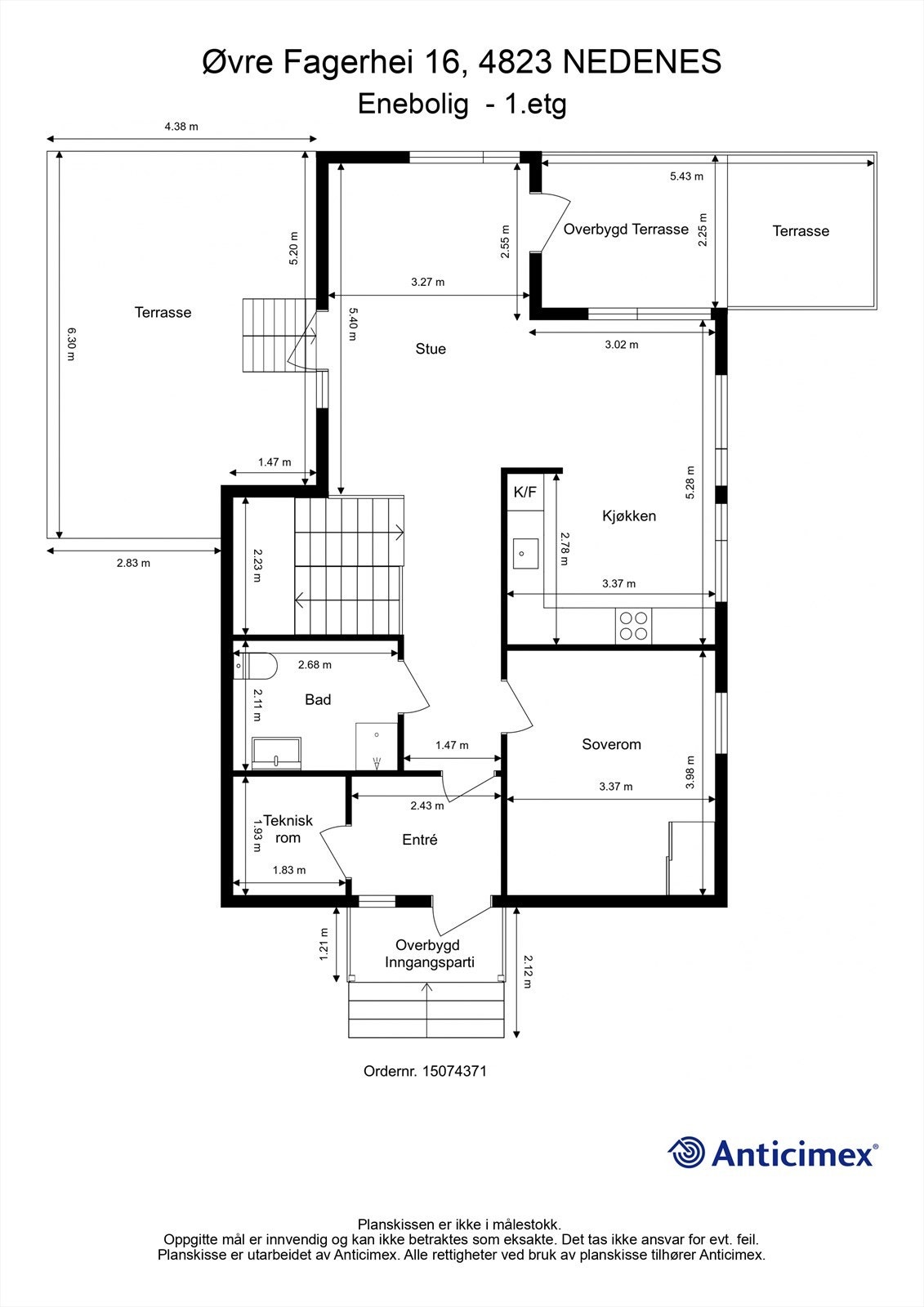 Plantegning 1. etg. Galleribilde