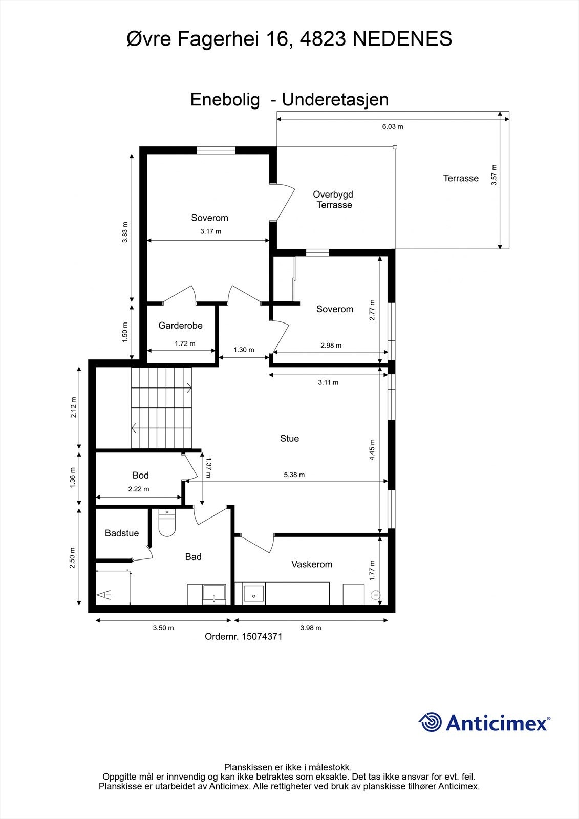 Plantegning- underetasjen Galleribilde