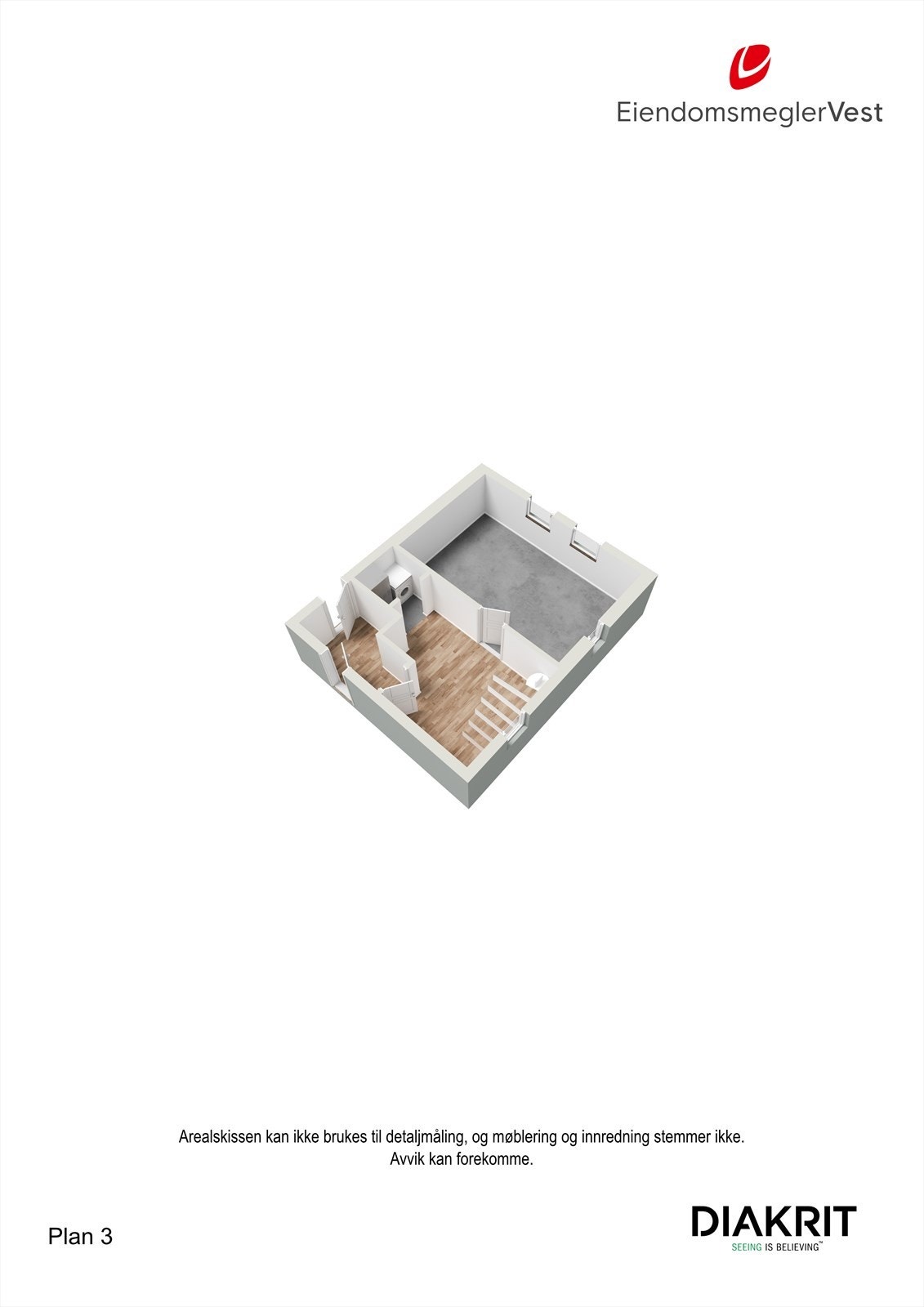 3D - Plantegning kjeller Galleribilde