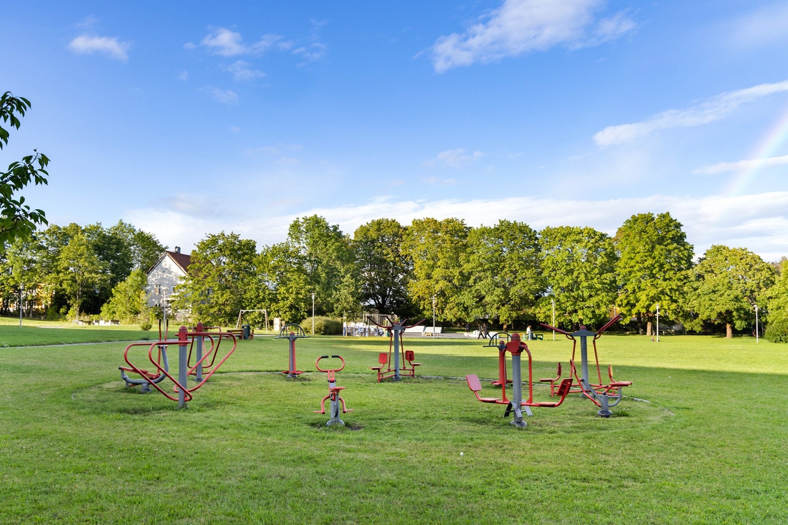 Borettslaget har egen utendørs treningspark. Galleribilde