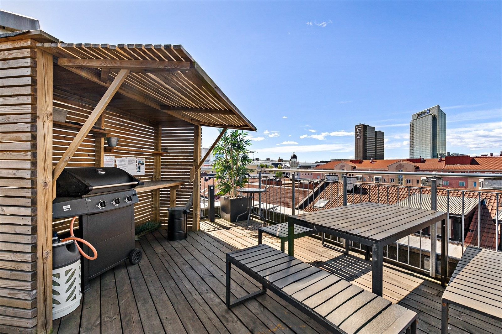 Gassgrill som kan benyttes av eierne i sameiet Galleribilde