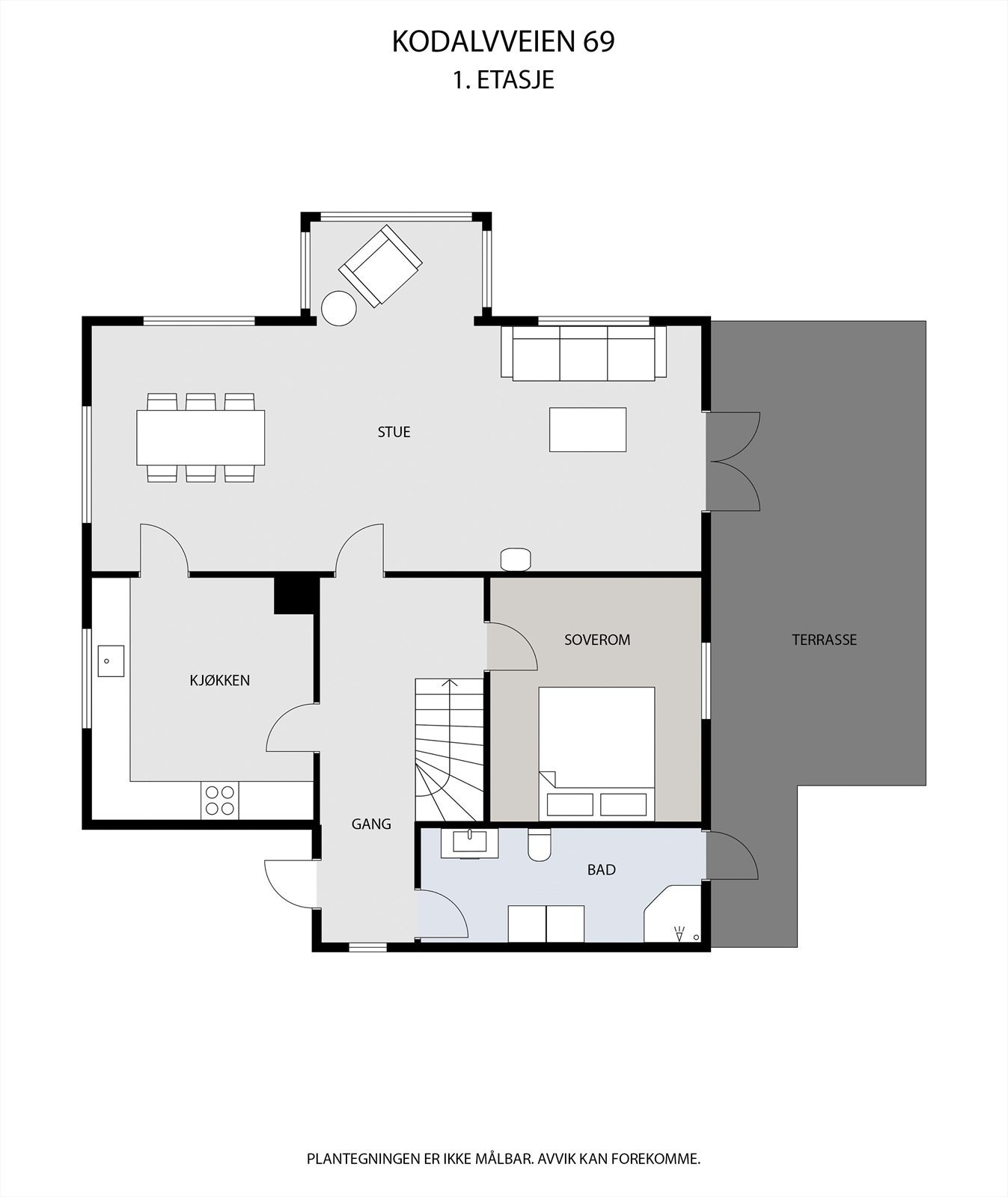 Plantegning 1. etasje Galleribilde