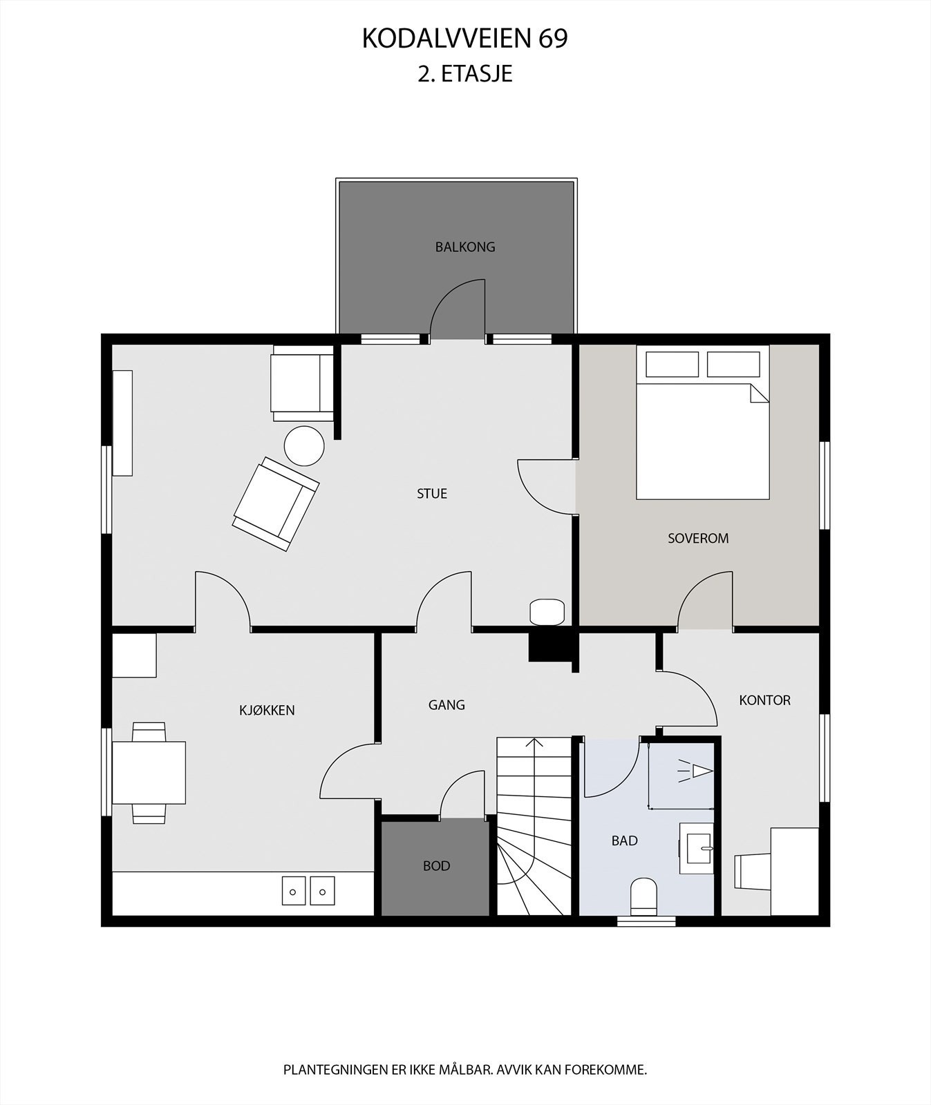 Plantegning 2. etasje Galleribilde